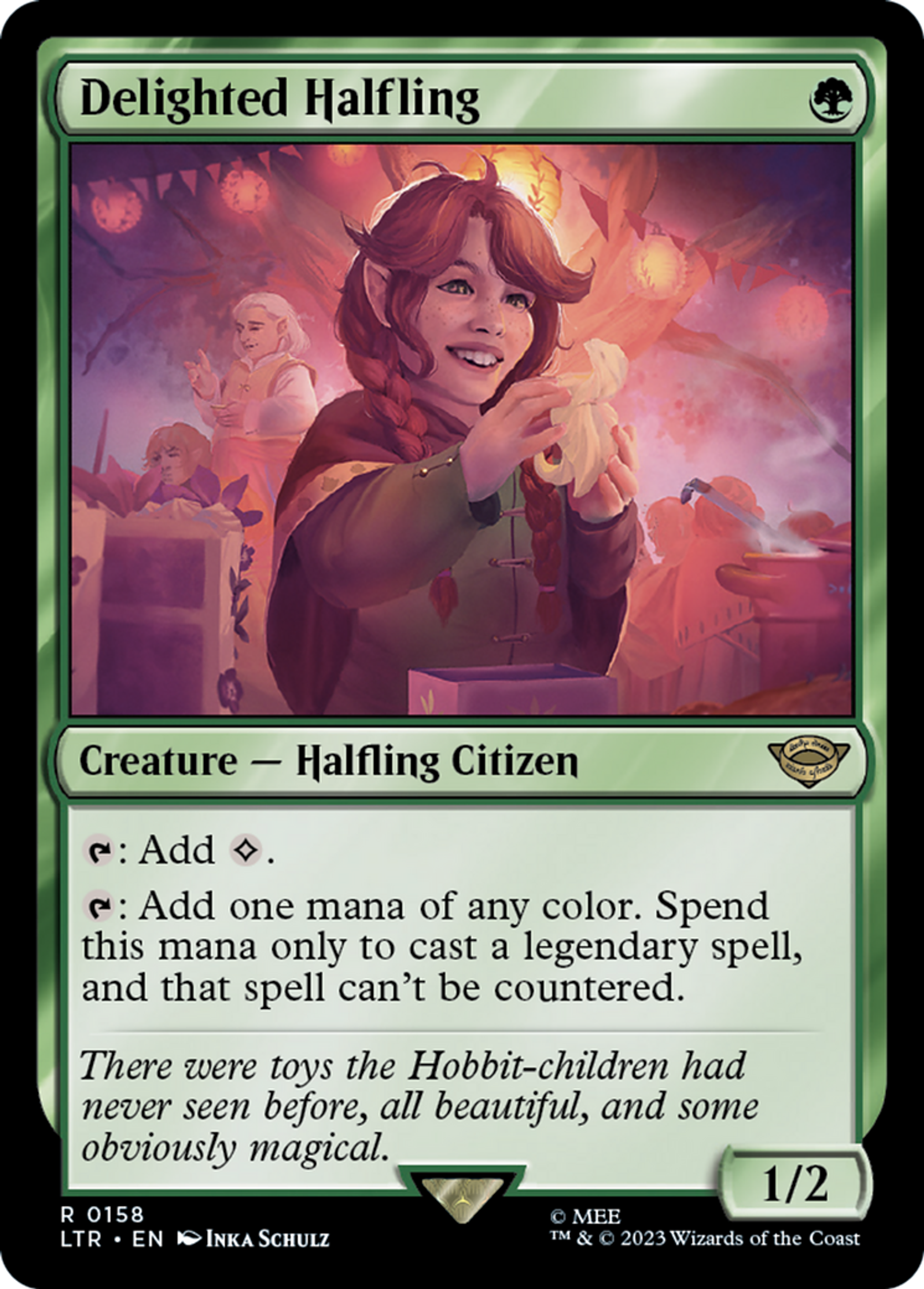 Delighted Halfling — The Lord of the Rings: Tales of Middle-earth — Magic: The Gathering