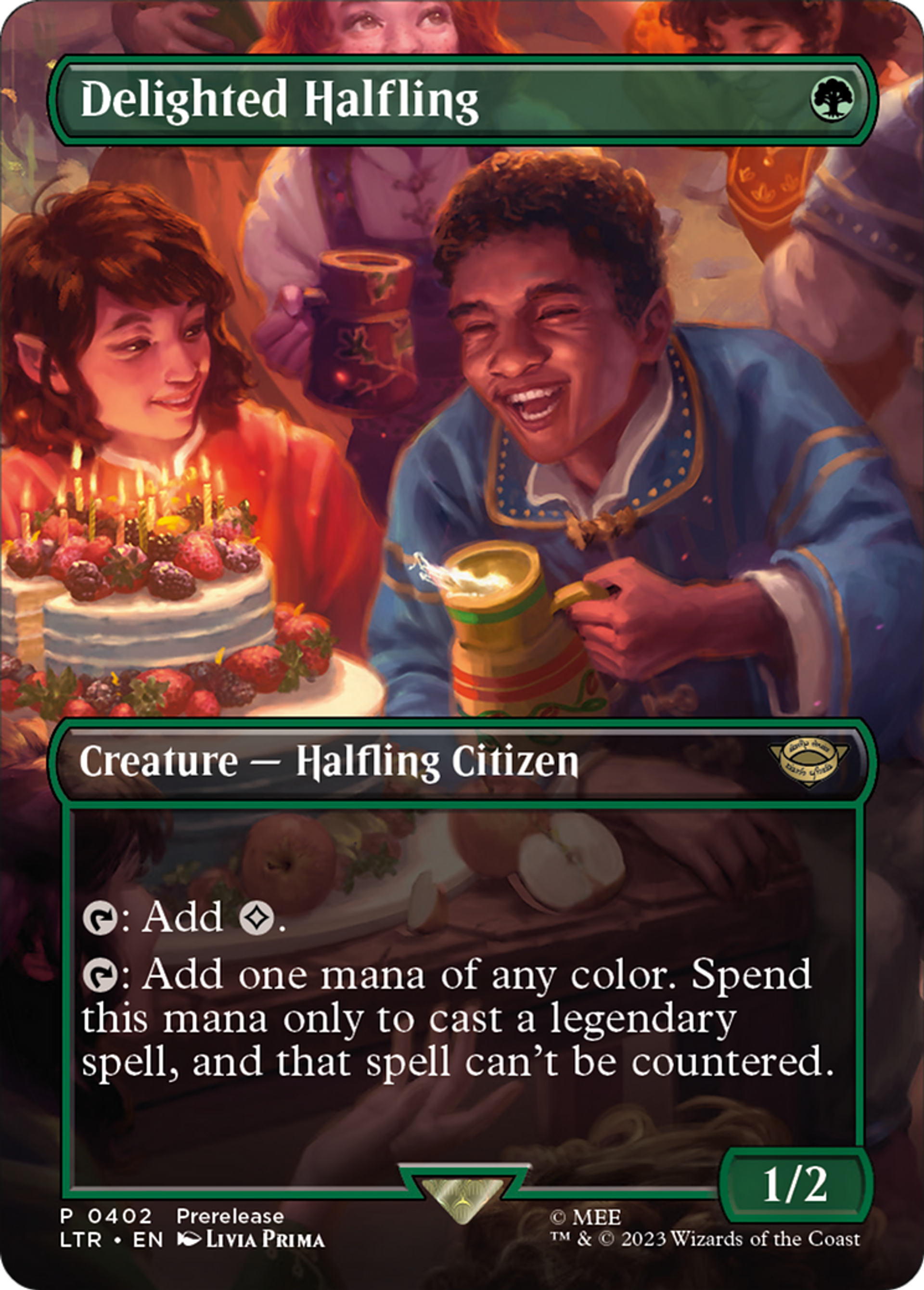 Delighted Halfling — The Lord of the Rings: Tales of Middle-earth — Magic: The Gathering