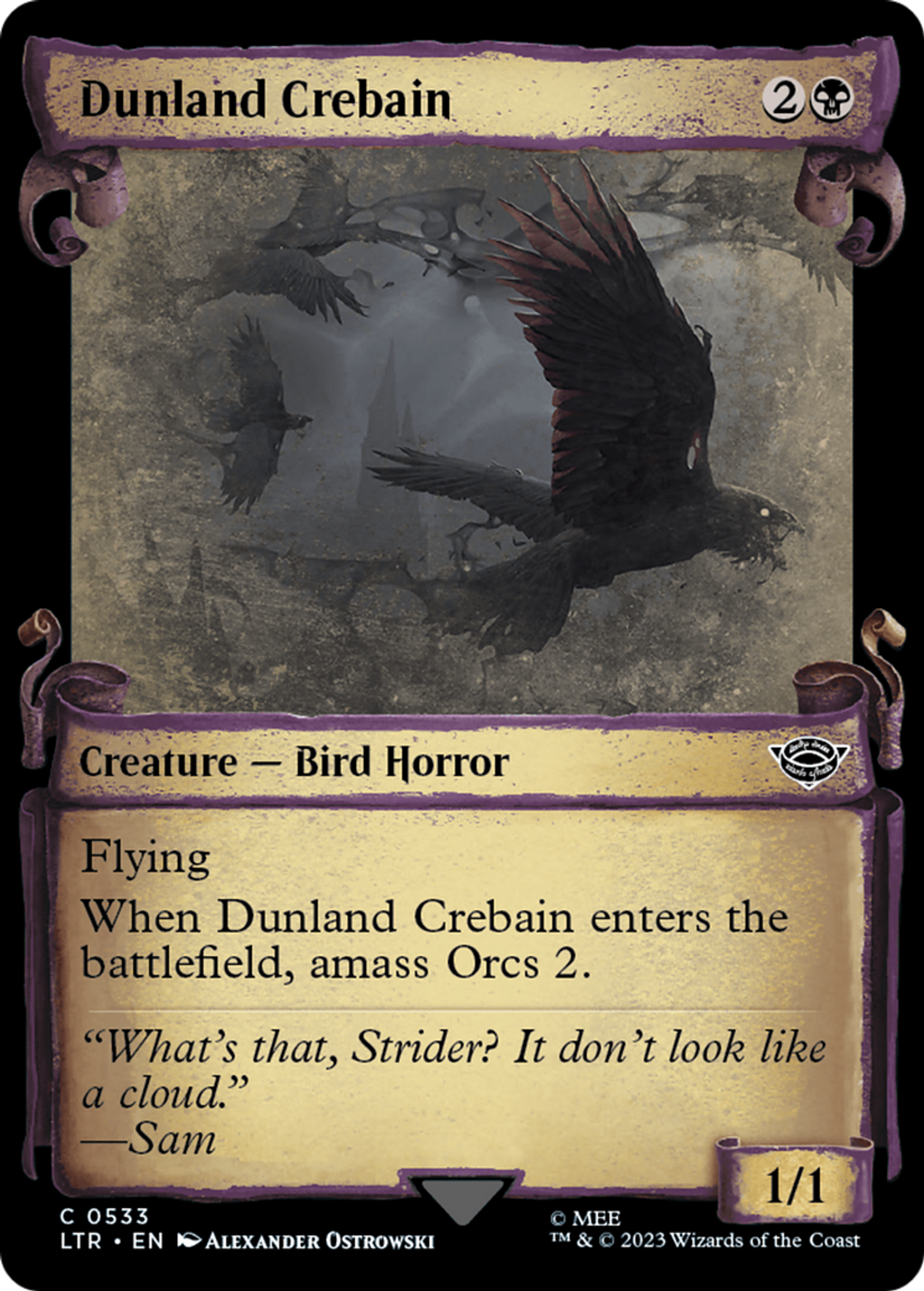 Dunland Crebain — The Lord of the Rings: Tales of Middle-earth — Magic: The Gathering