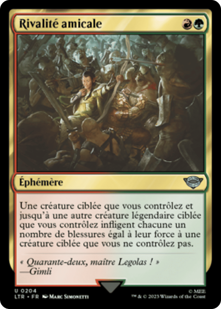 Rivalité amicale — The Lord of the Rings: Tales of Middle-earth — Magic: The Gathering