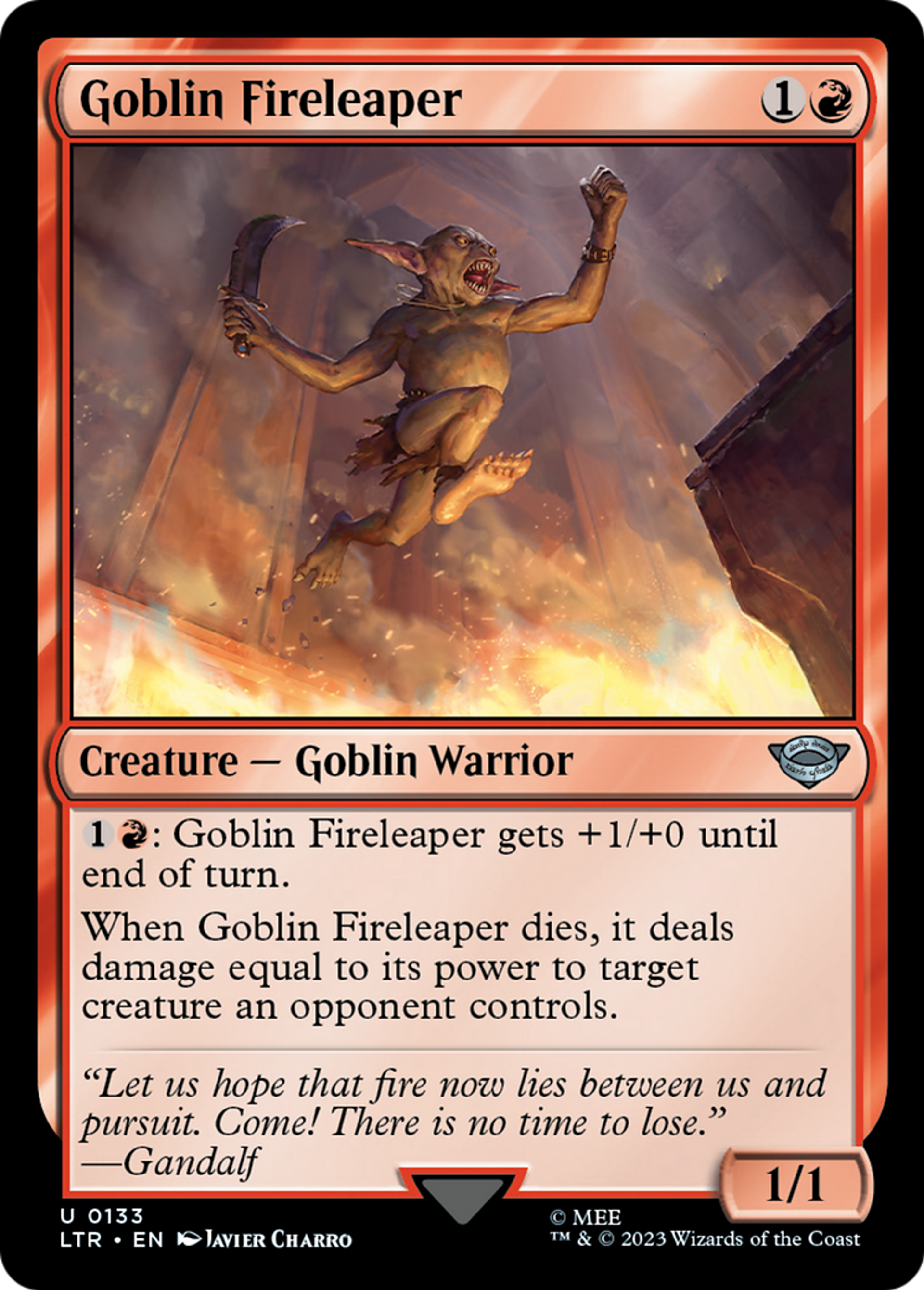 Goblin Fireleaper — The Lord of the Rings: Tales of Middle-earth — Magic: The Gathering