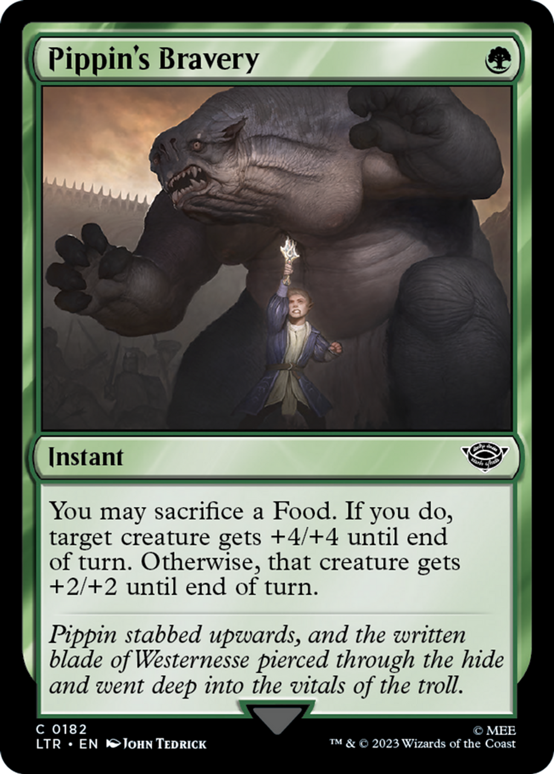 Pippin's Bravery — The Lord of the Rings: Tales of Middle-earth — Magic: The Gathering