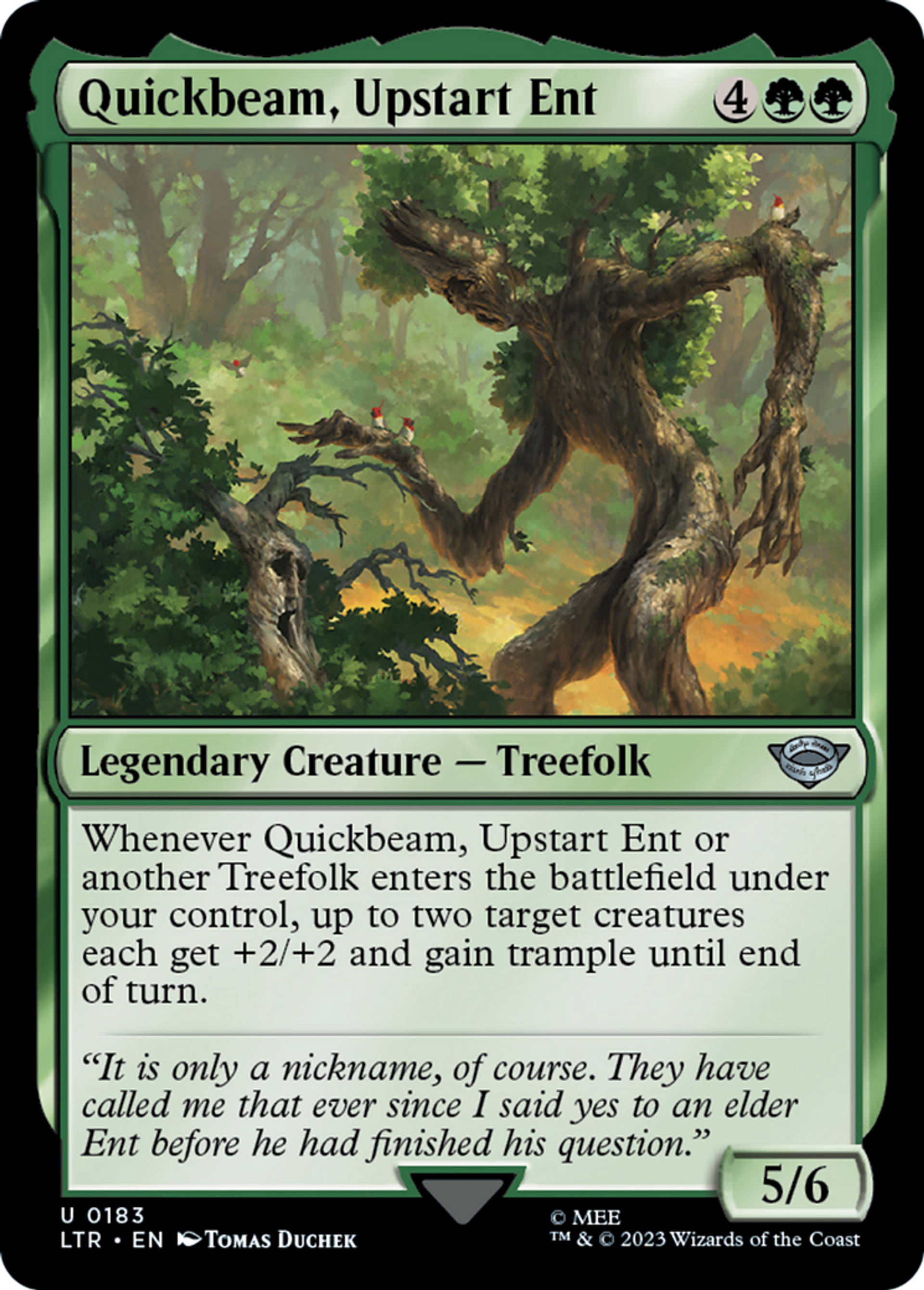 Quickbeam, Upstart Ent — The Lord of the Rings: Tales of Middle-earth — Magic: The Gathering