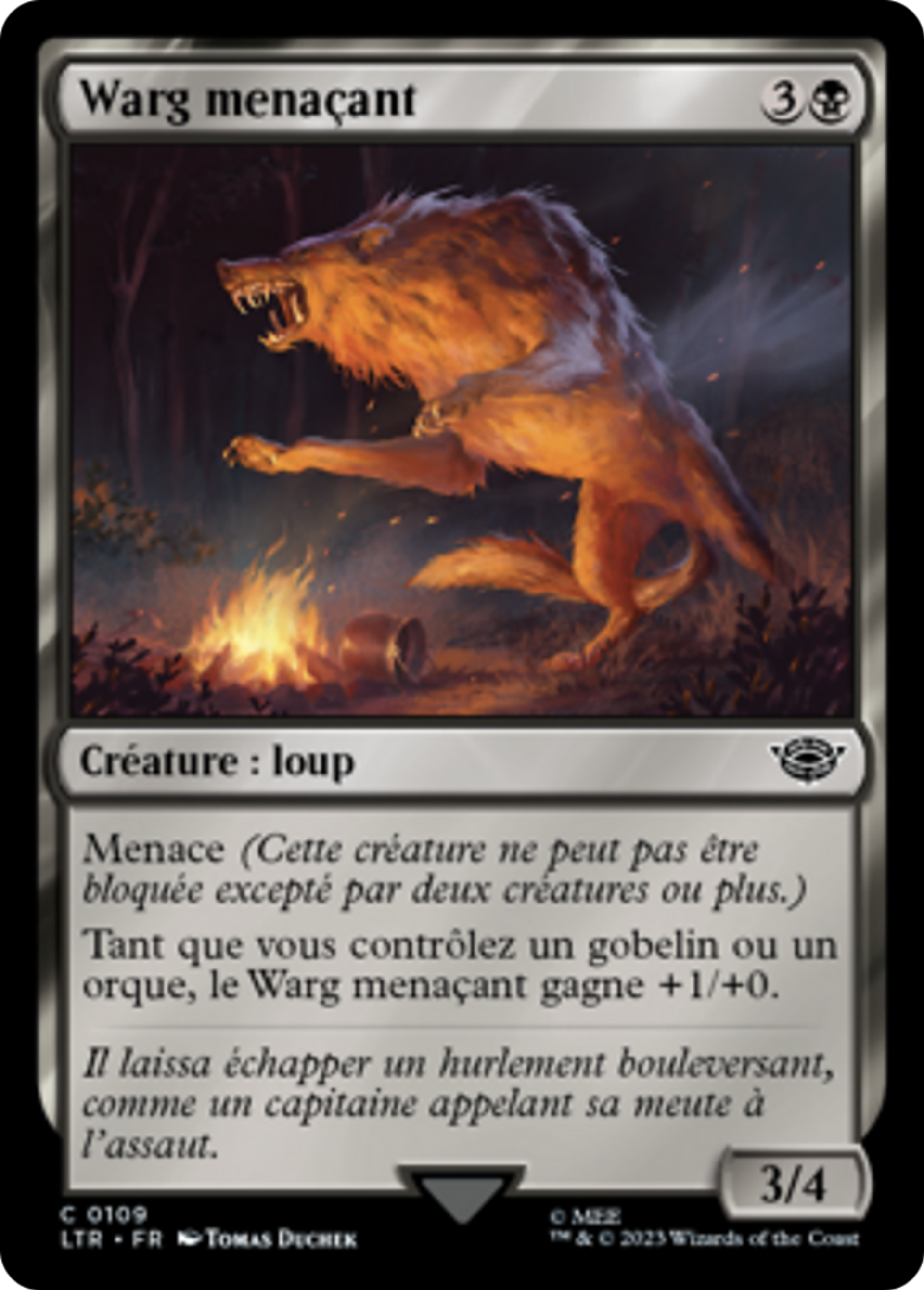 Warg menaçant — The Lord of the Rings: Tales of Middle-earth — Magic: The Gathering