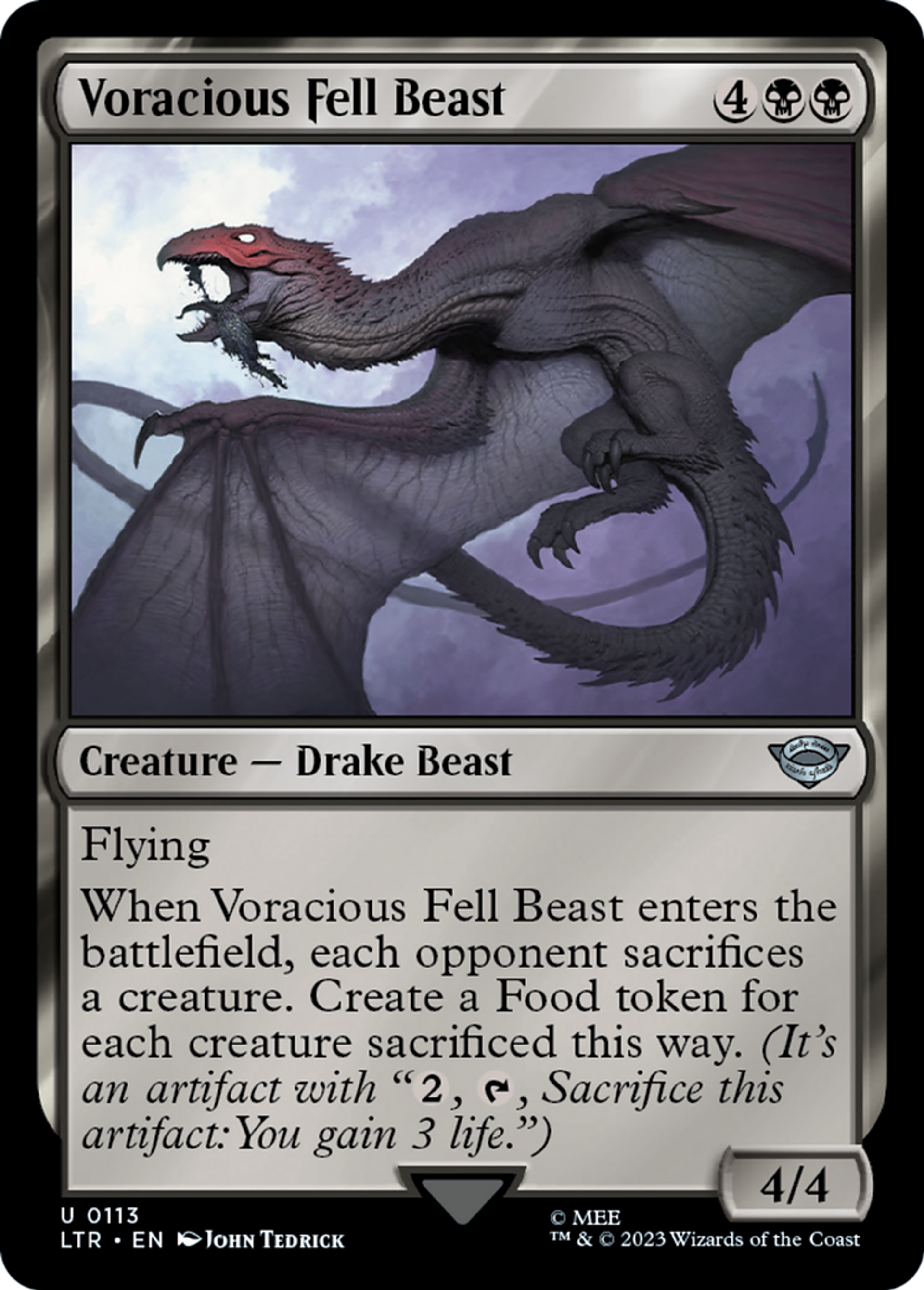 Voracious Fell Beast — The Lord of the Rings: Tales of Middle-earth — Magic: The Gathering