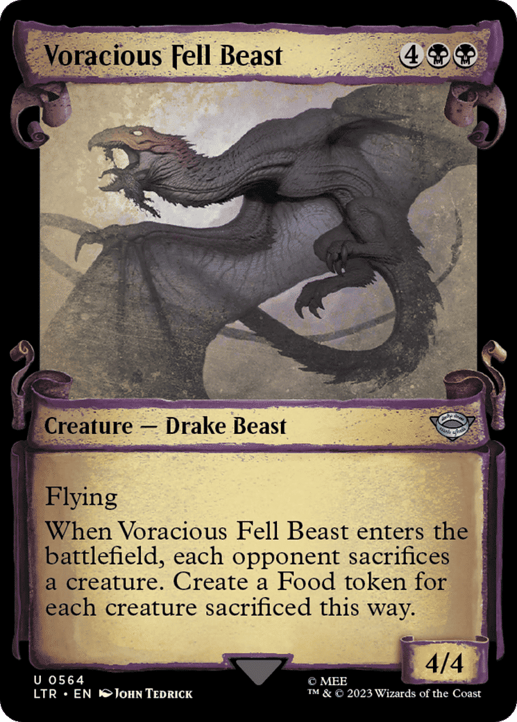 Voracious Fell Beast — The Lord of the Rings: Tales of Middle-earth — Magic: The Gathering