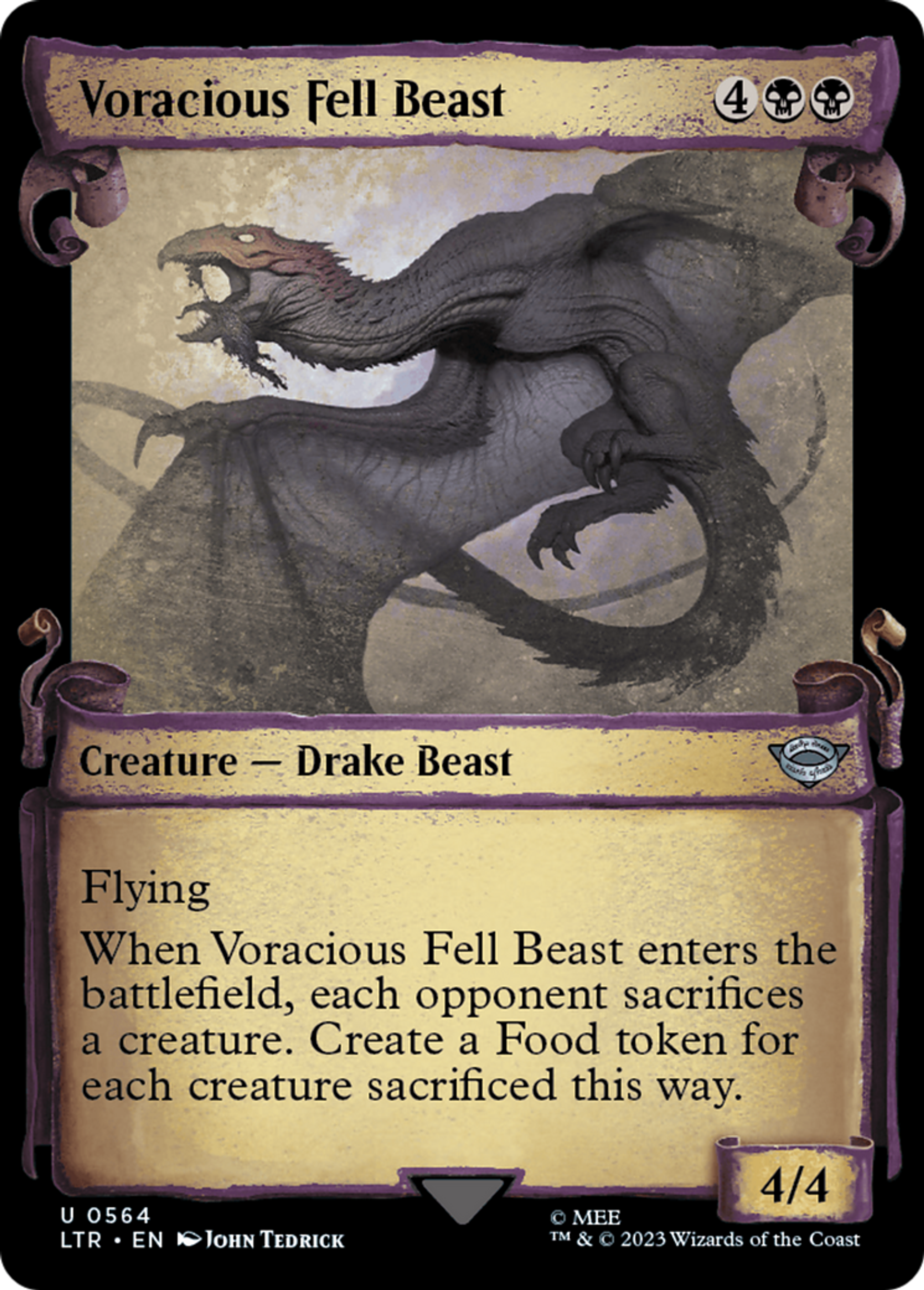 Voracious Fell Beast — The Lord of the Rings: Tales of Middle-earth — Magic: The Gathering