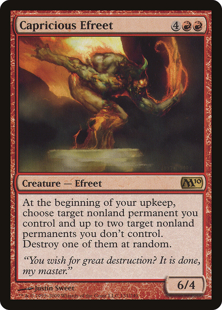Capricious Efreet — Magic 2010 — Magic: The Gathering