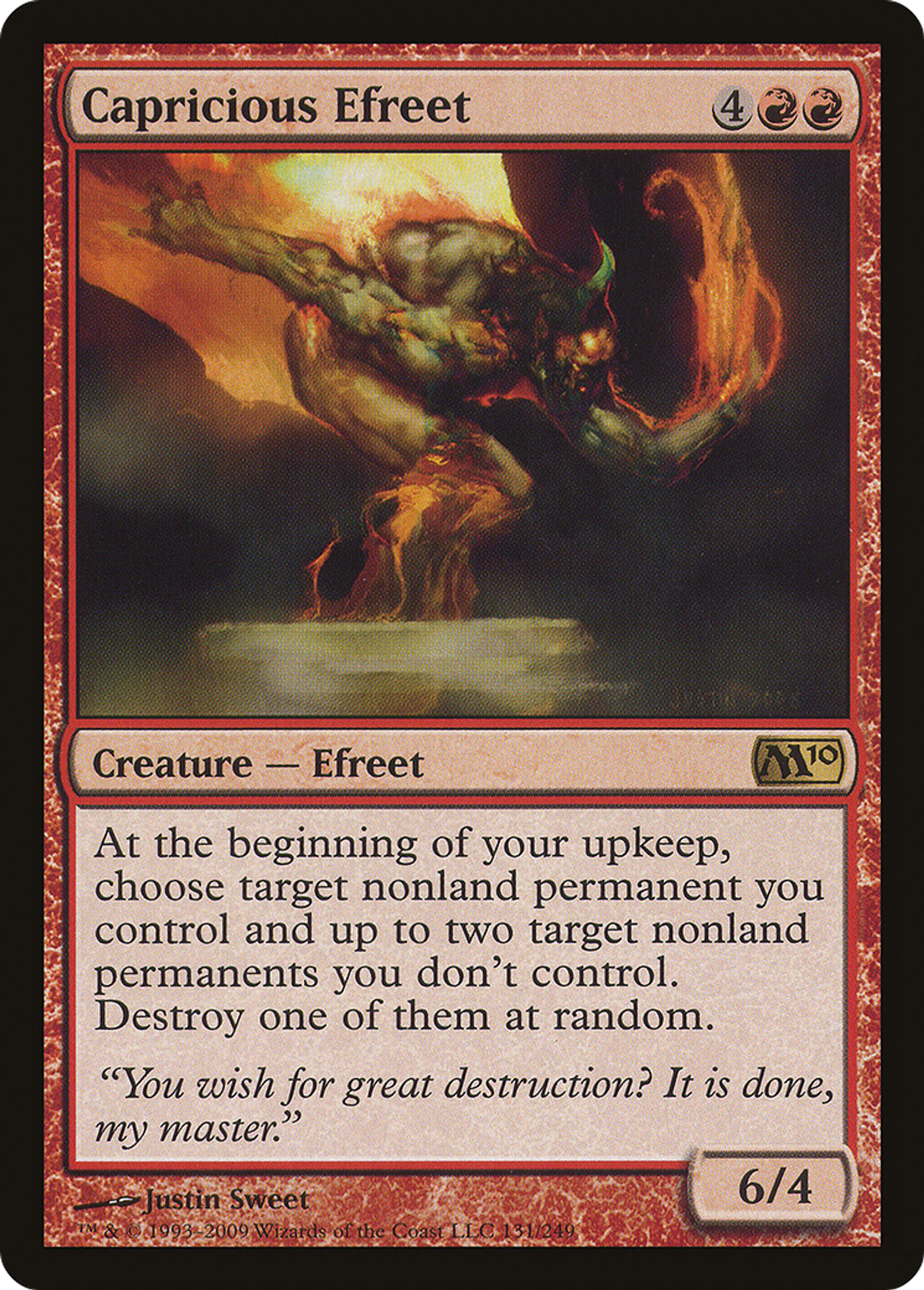 Capricious Efreet — Magic 2010 — Magic: The Gathering
