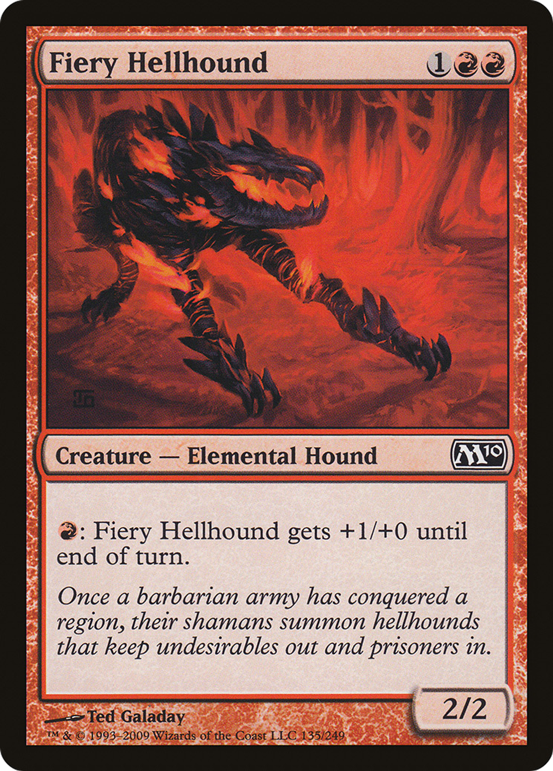 Fiery Hellhound — Magic 2010 — Magic: The Gathering