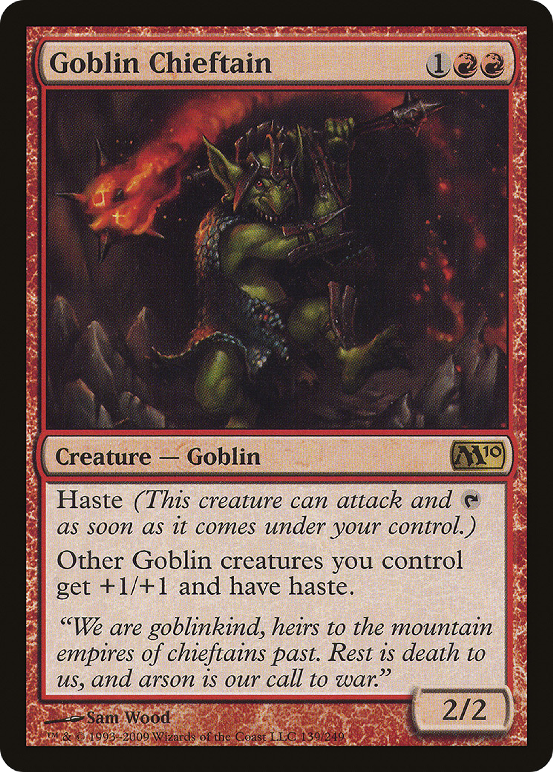 Goblin Chieftain — Magic 2010 — Magic: The Gathering