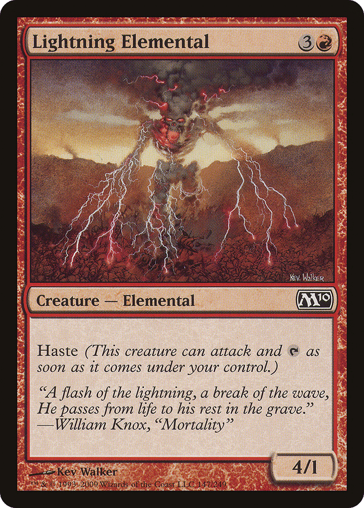 Lightning Elemental — Magic 2010 — Magic: The Gathering