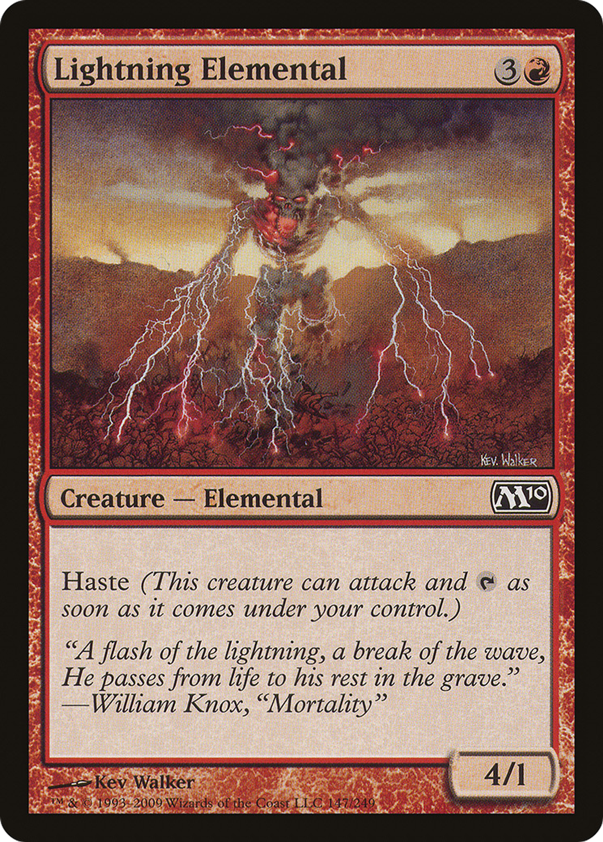 Lightning Elemental — Magic 2010 — Magic: The Gathering