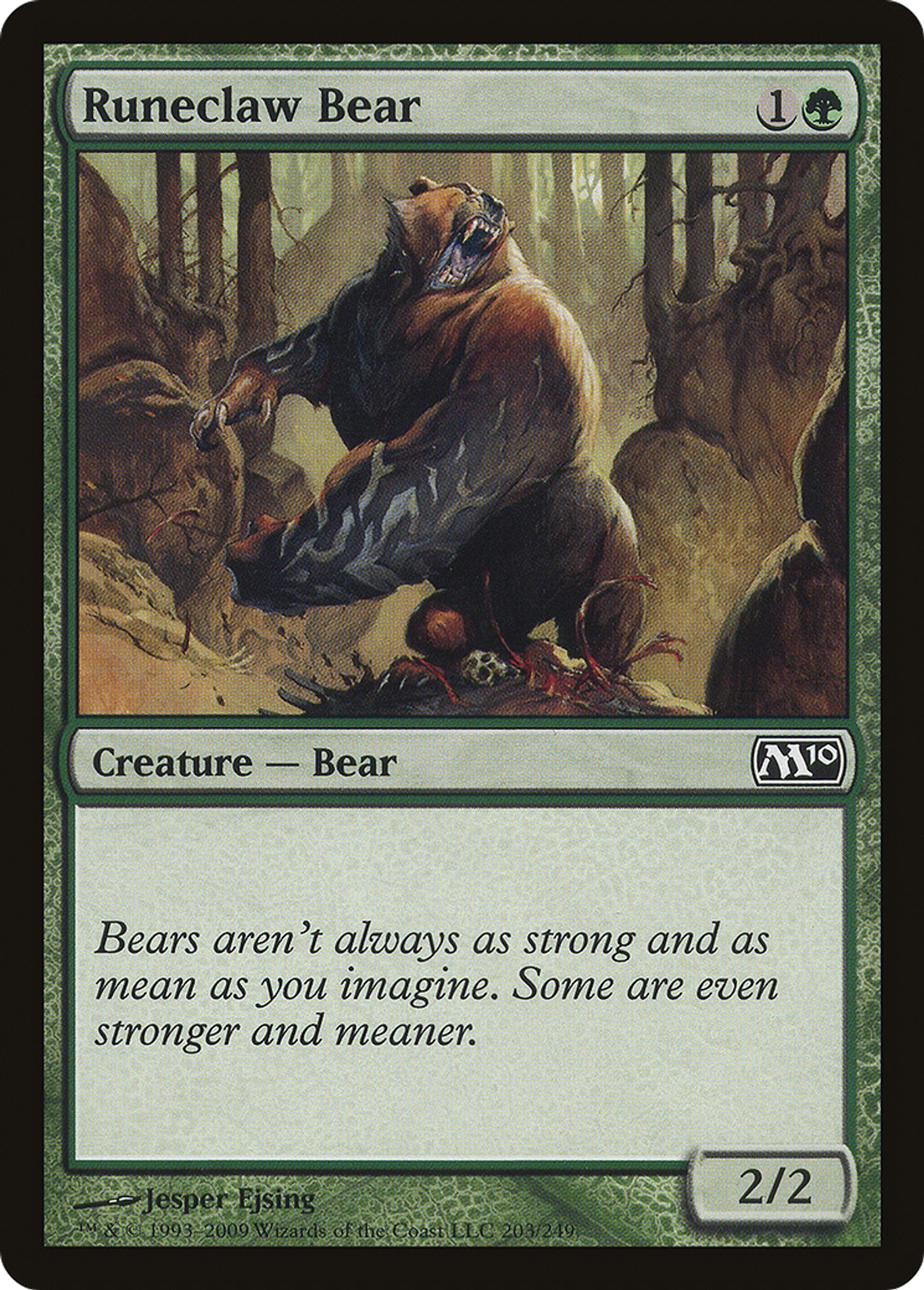 Runeclaw Bear — Magic 2010 — Magic: The Gathering
