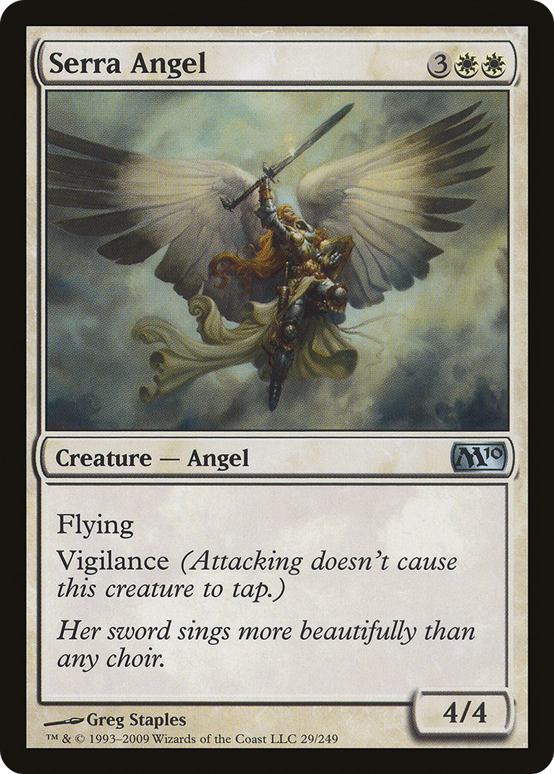 Serra Angel — Magic 2010 — Magic: The Gathering