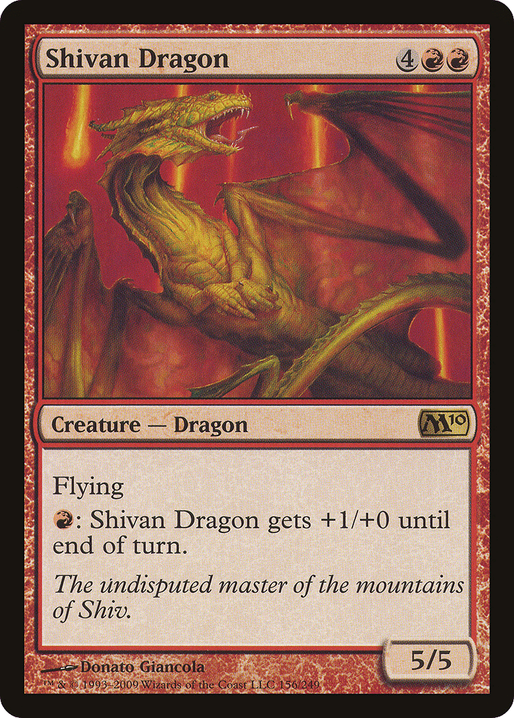 Shivan Dragon — Magic 2010 — Magic: The Gathering
