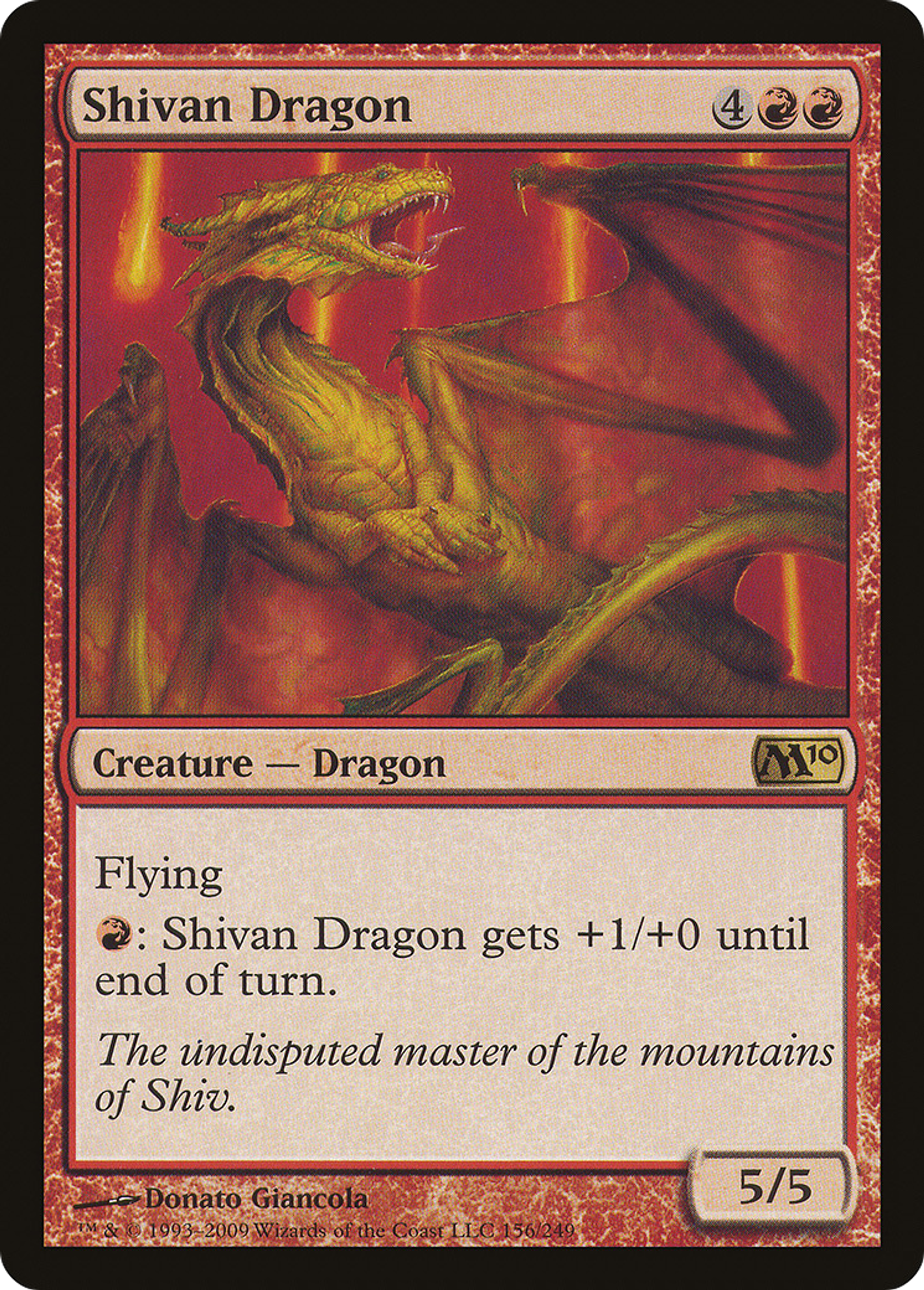 Shivan Dragon — Magic 2010 — Magic: The Gathering