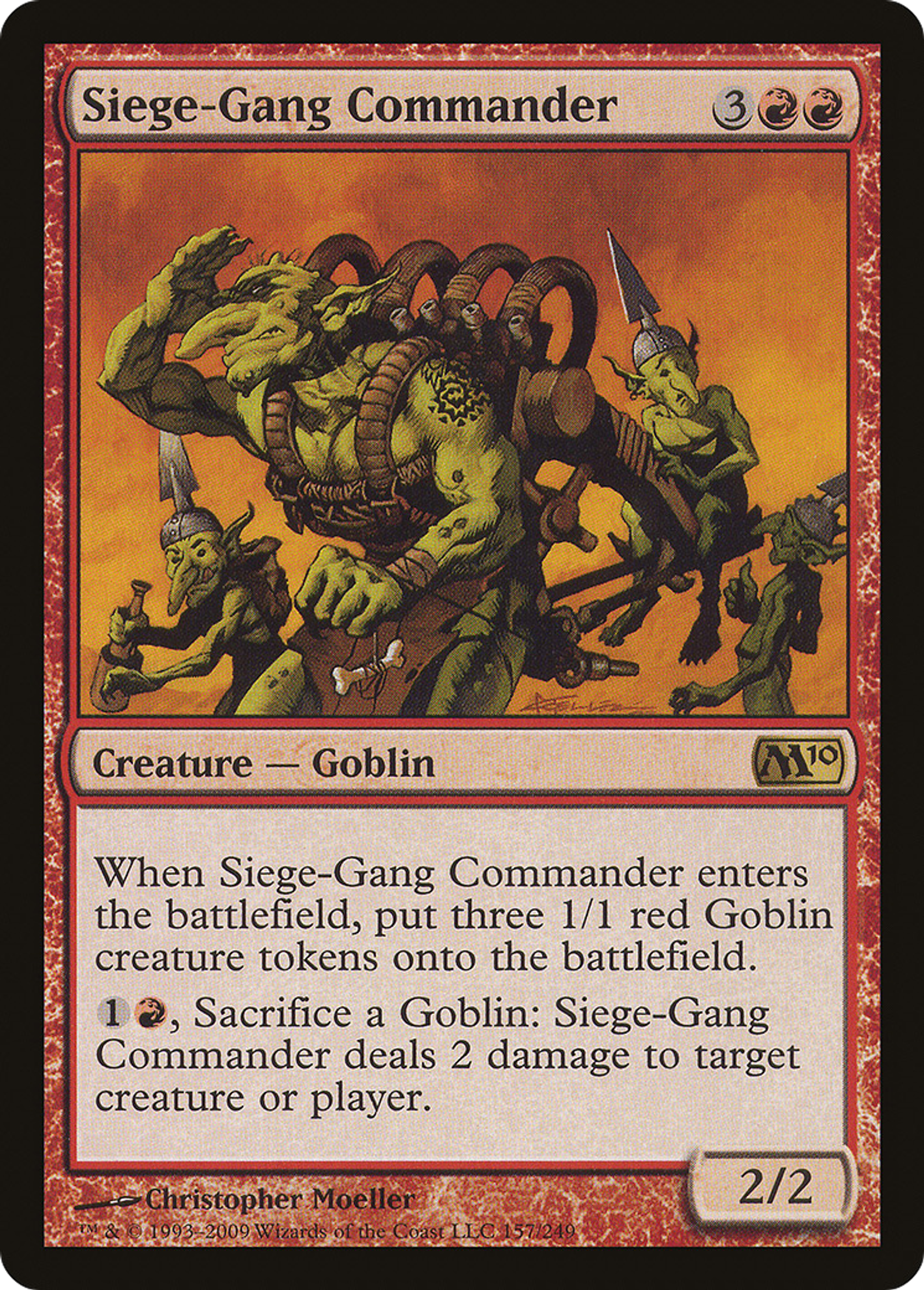 Siege-Gang Commander — Magic 2010 — Magic: The Gathering