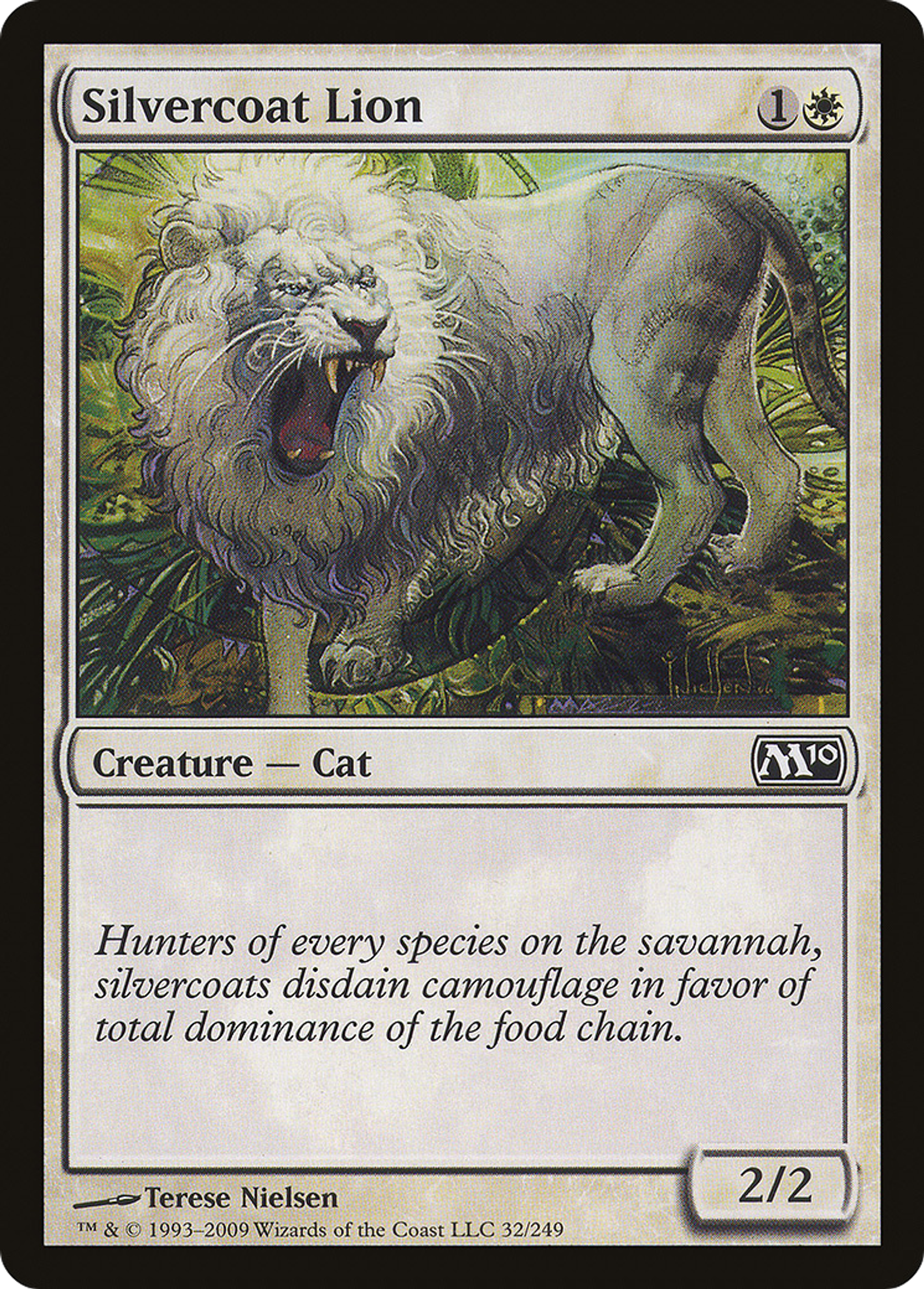 Silvercoat Lion — Magic 2010 — Magic: The Gathering