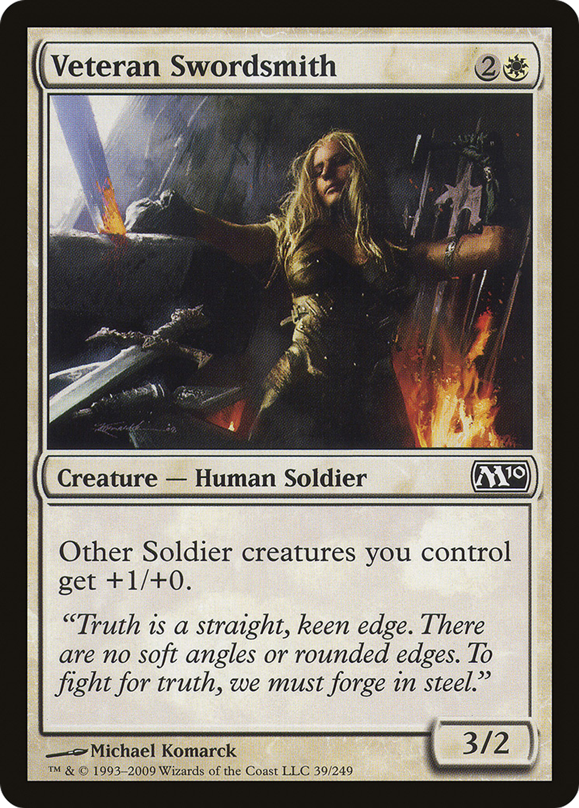 Veteran Swordsmith — Magic 2010 — Magic: The Gathering