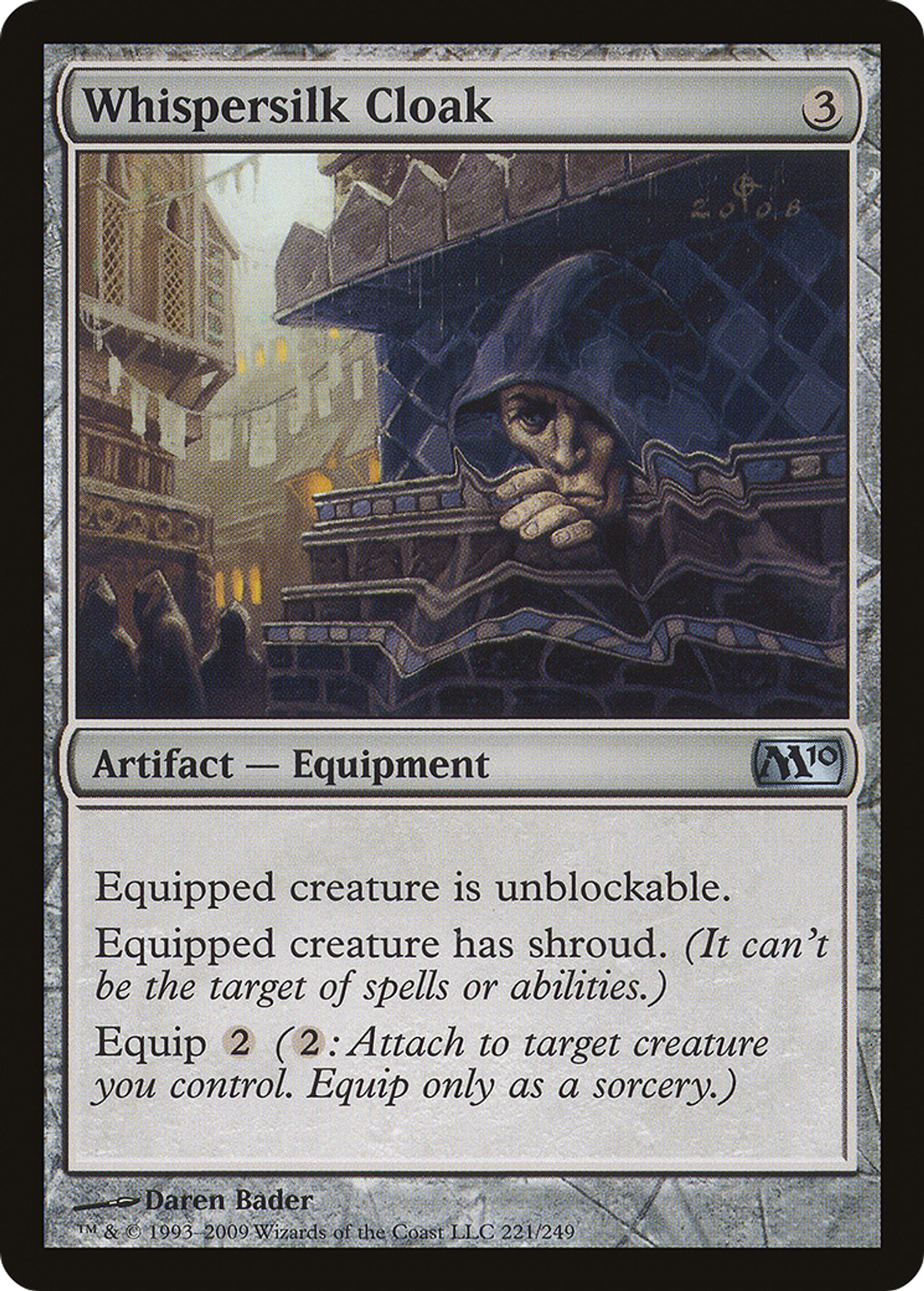 Whispersilk Cloak — Magic 2010 — Magic: The Gathering