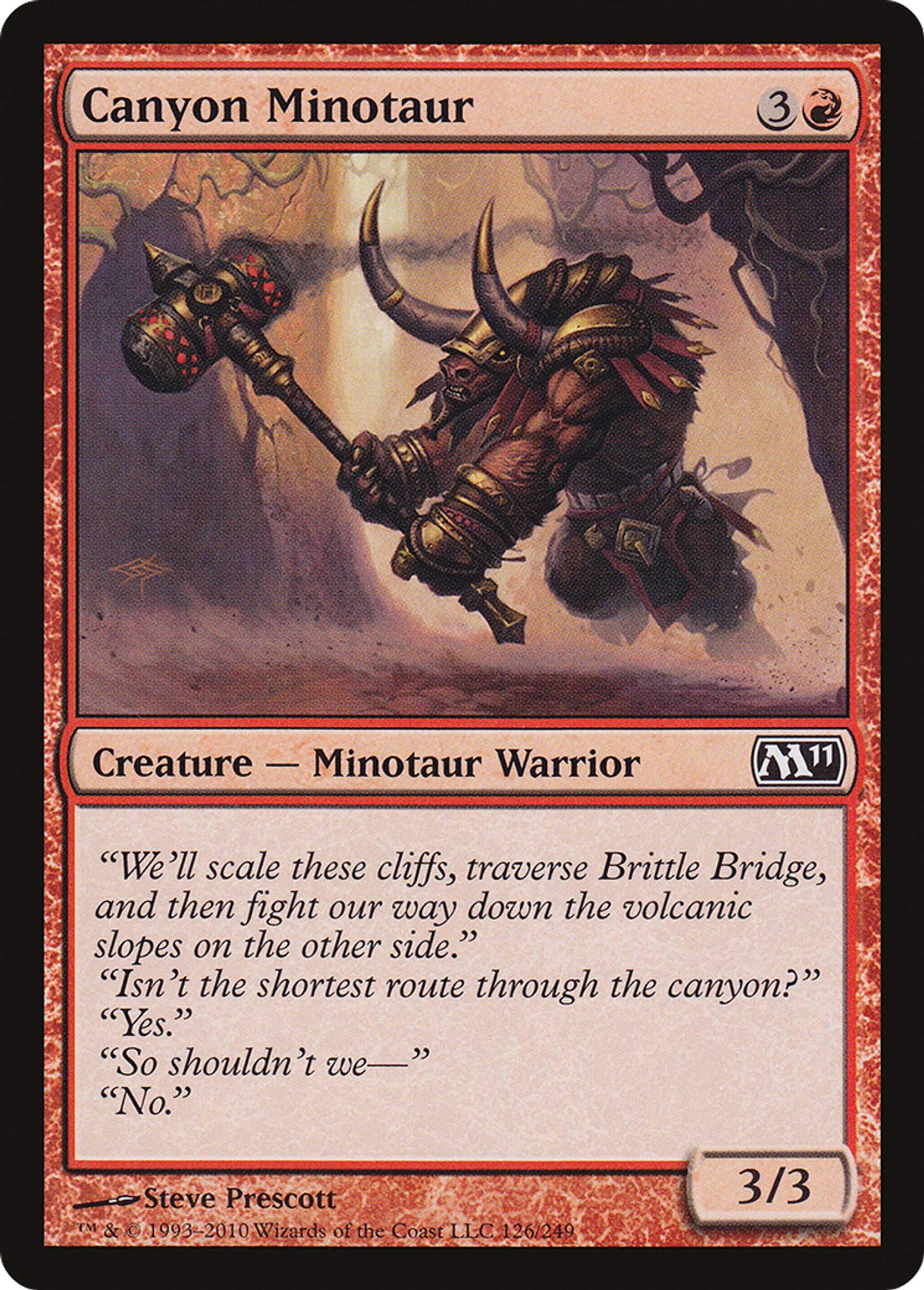 Canyon Minotaur — Magic 2011 — Magic: The Gathering