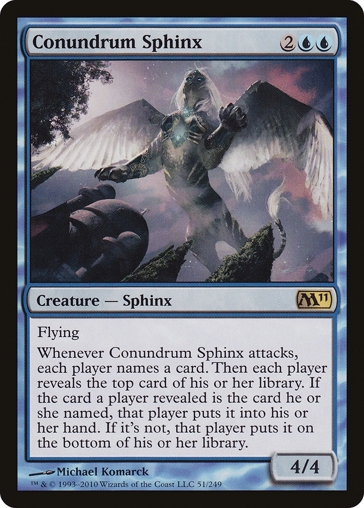 Conundrum Sphinx — Magic 2011 — Magic: The Gathering