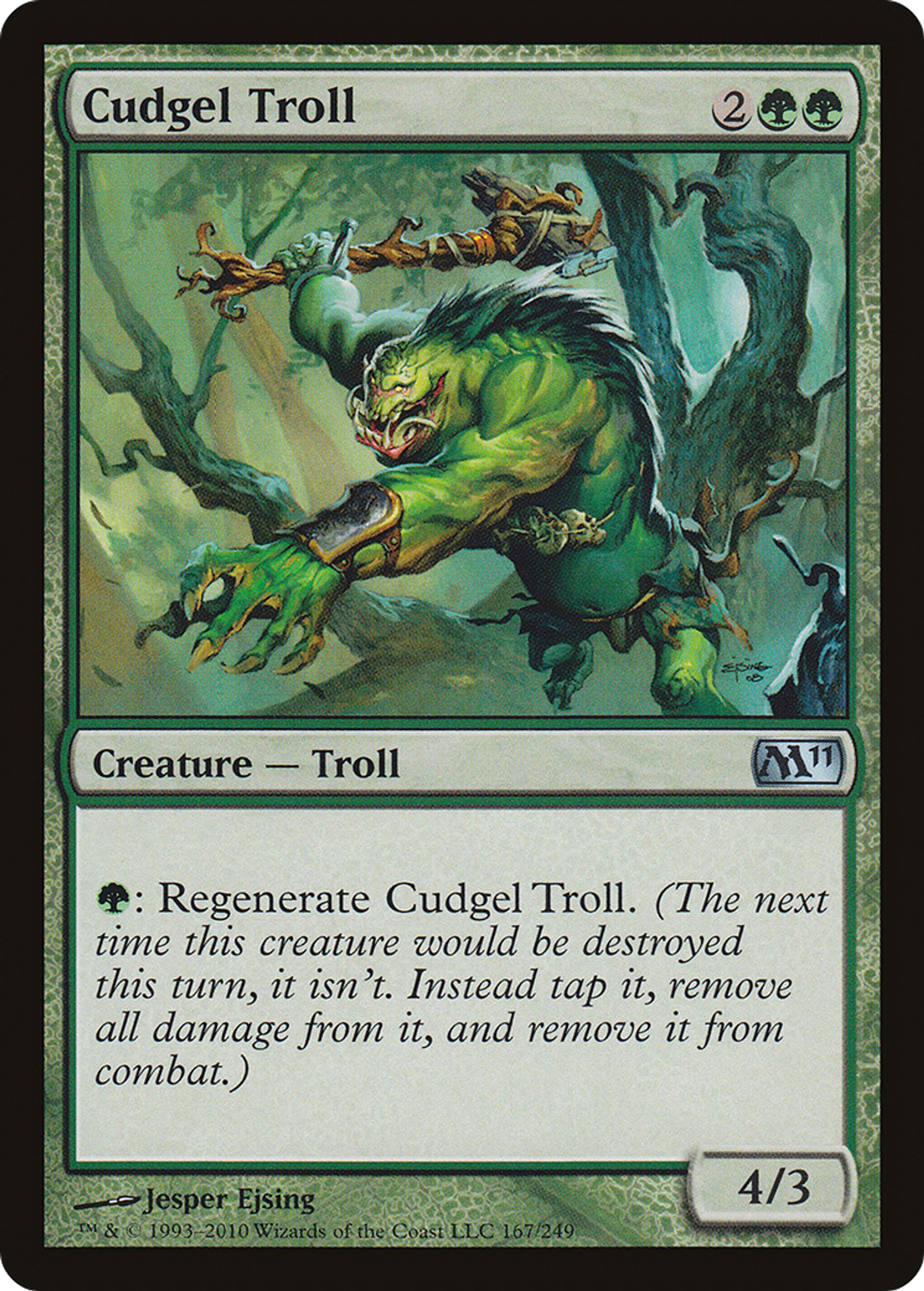 Cudgel Troll — Magic 2011 — Magic: The Gathering