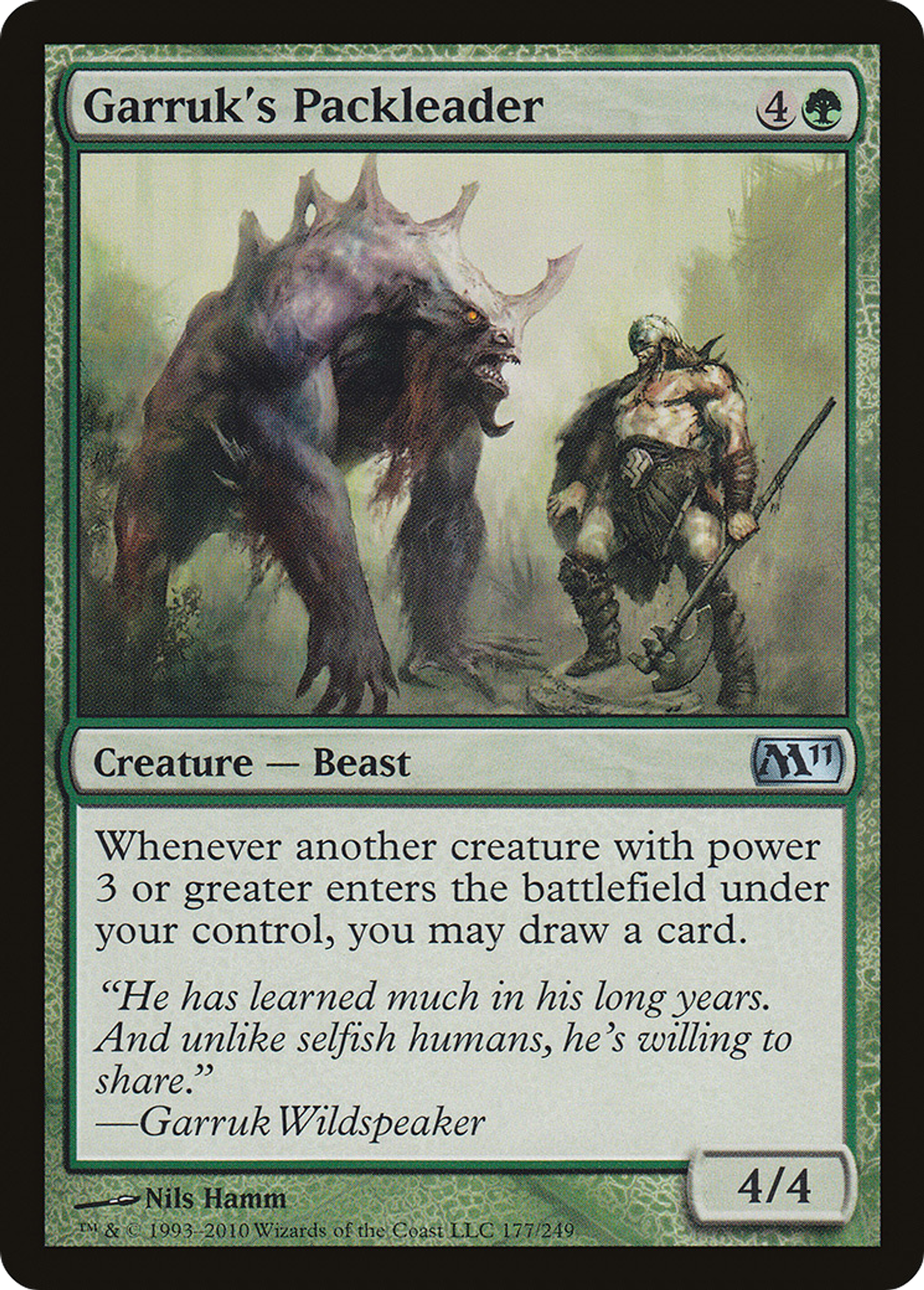 Garruk's Packleader — Magic 2011 — Magic: The Gathering