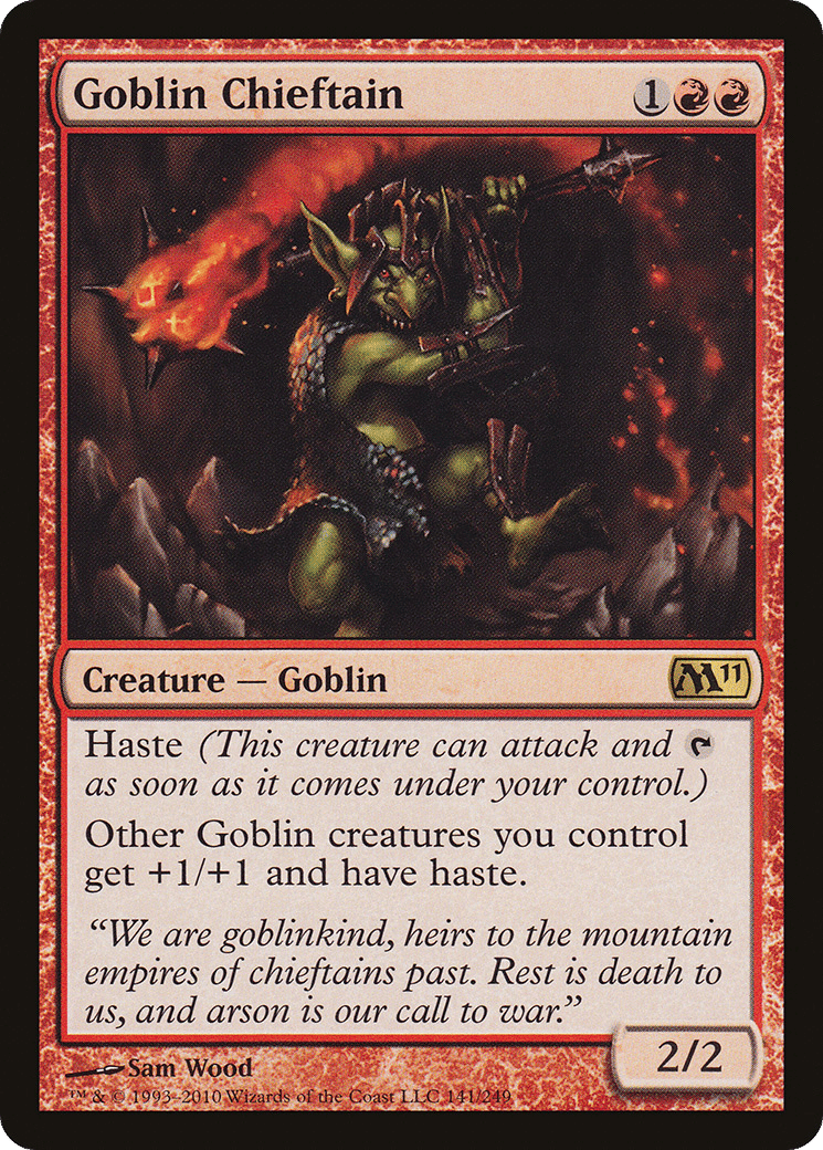 Goblin Chieftain — Magic 2011 — Magic: The Gathering