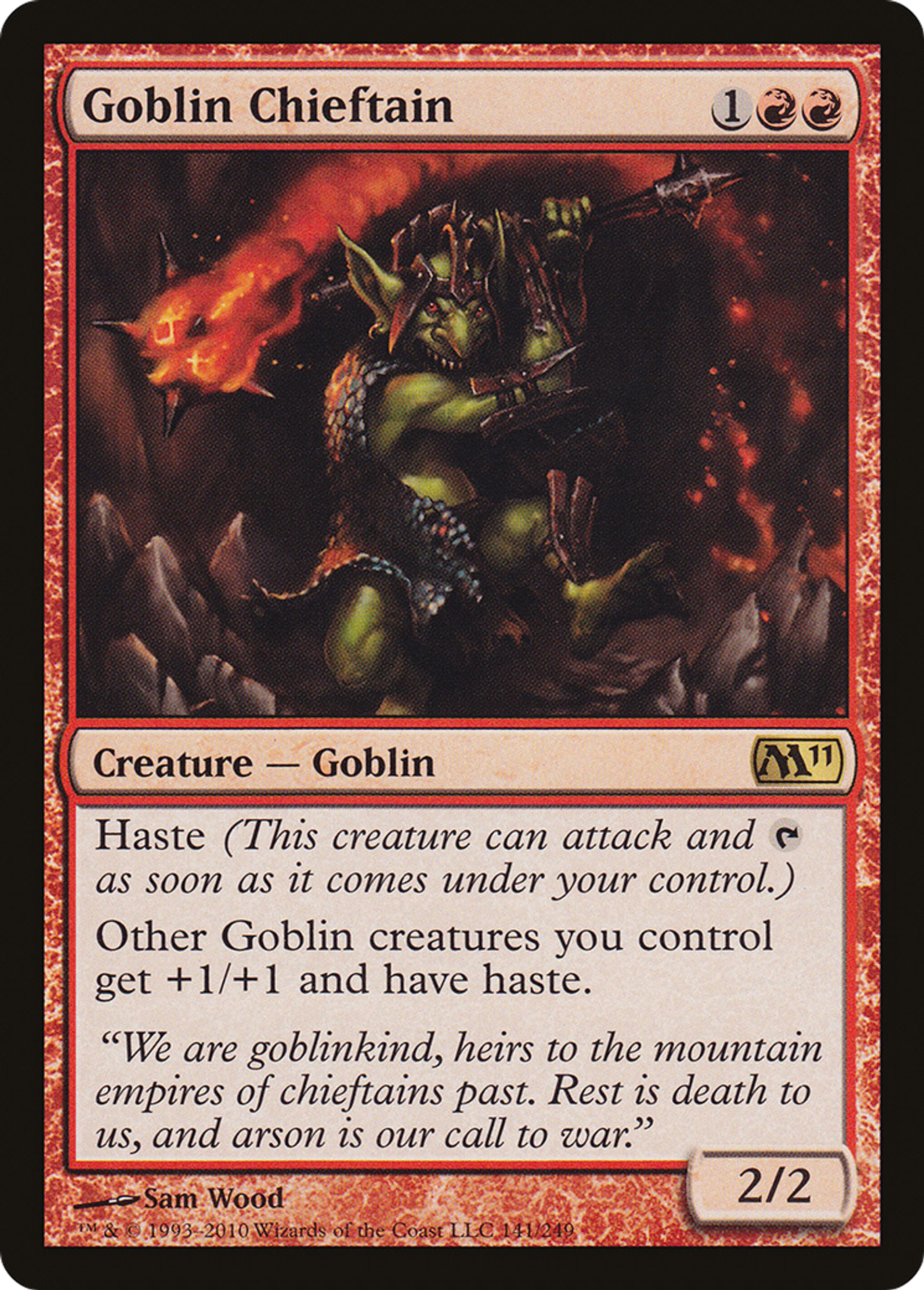 Goblin Chieftain — Magic 2011 — Magic: The Gathering