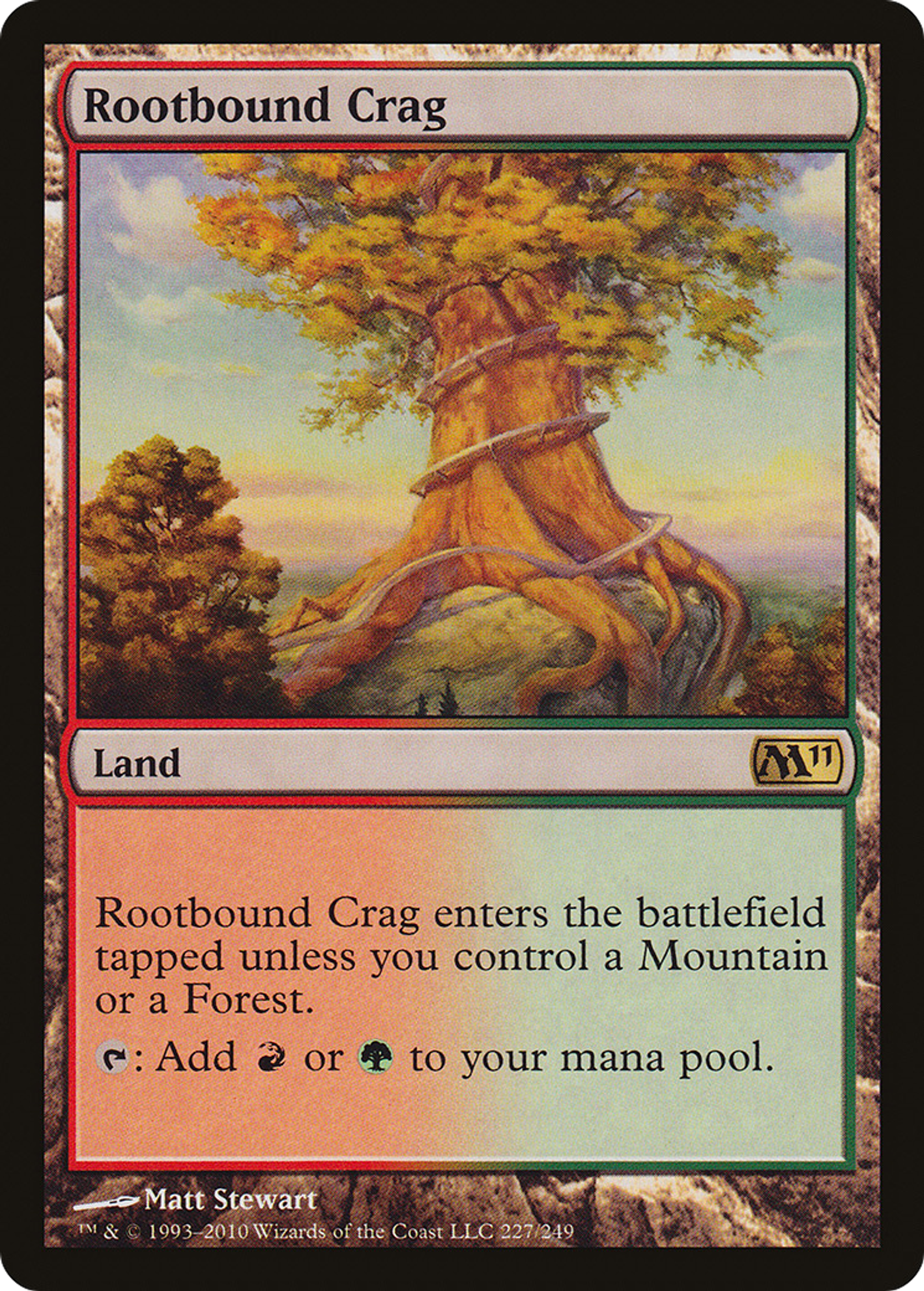 Rootbound Crag — Magic 2011 — Magic: The Gathering