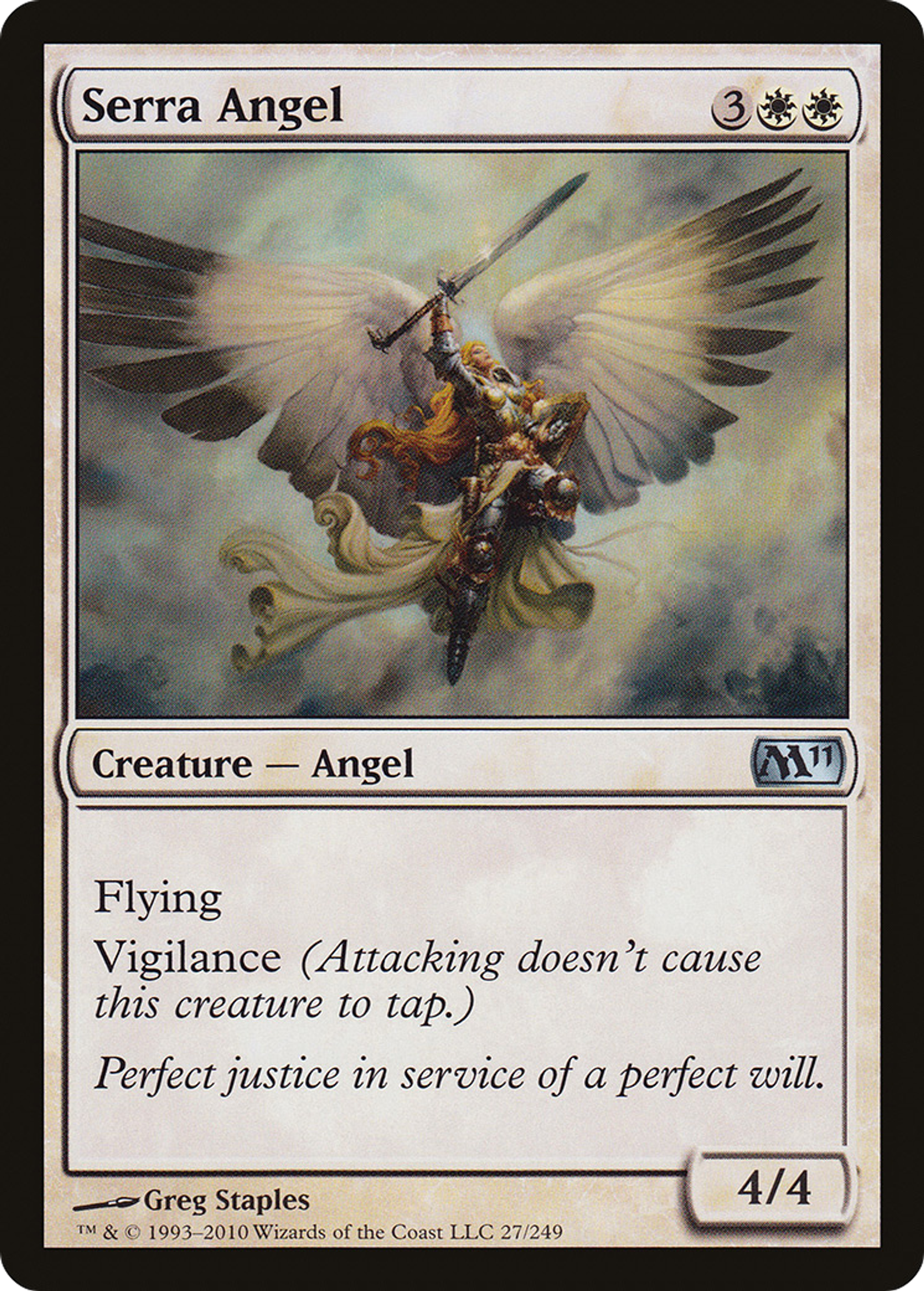 Serra Angel — Magic 2011 — Magic: The Gathering