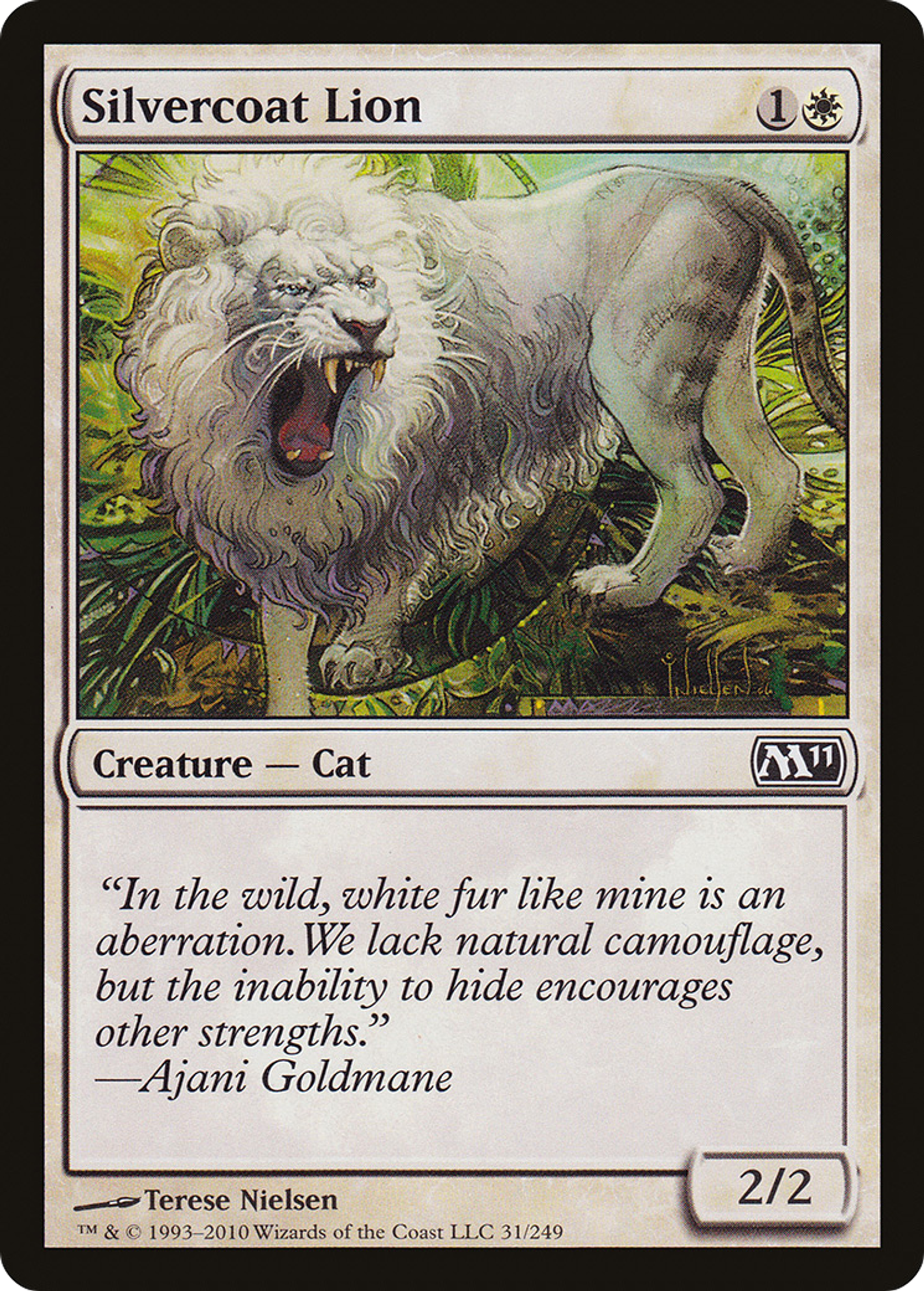 Silvercoat Lion — Magic 2011 — Magic: The Gathering