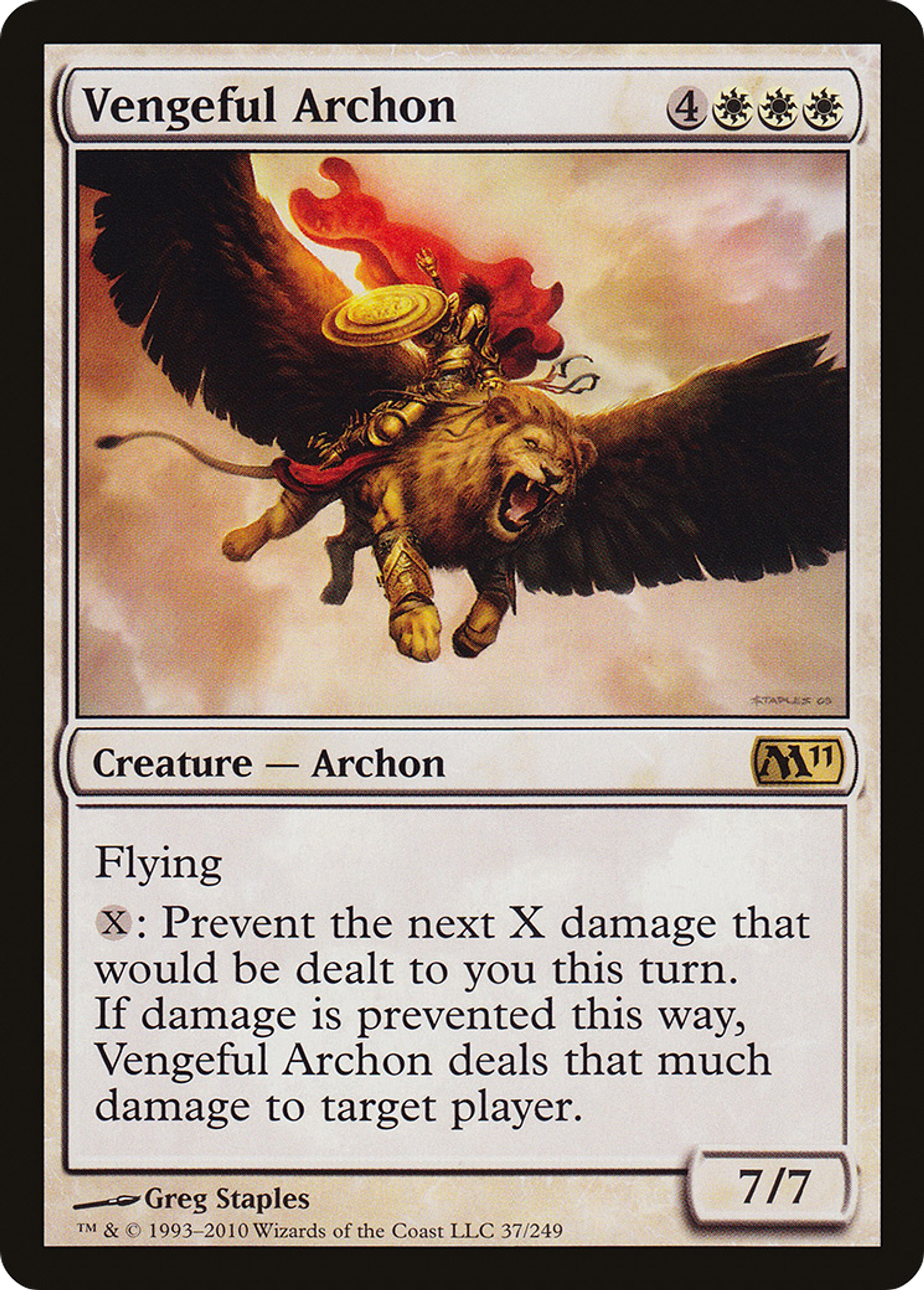 Vengeful Archon — Magic 2011 — Magic: The Gathering