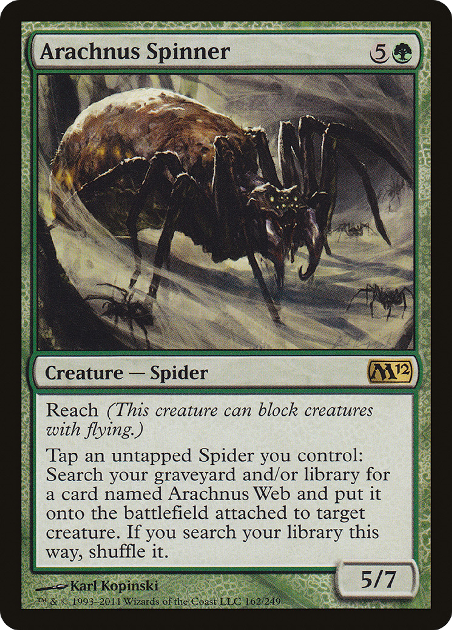 Arachnus Spinner — Magic 2012 — Magic: The Gathering