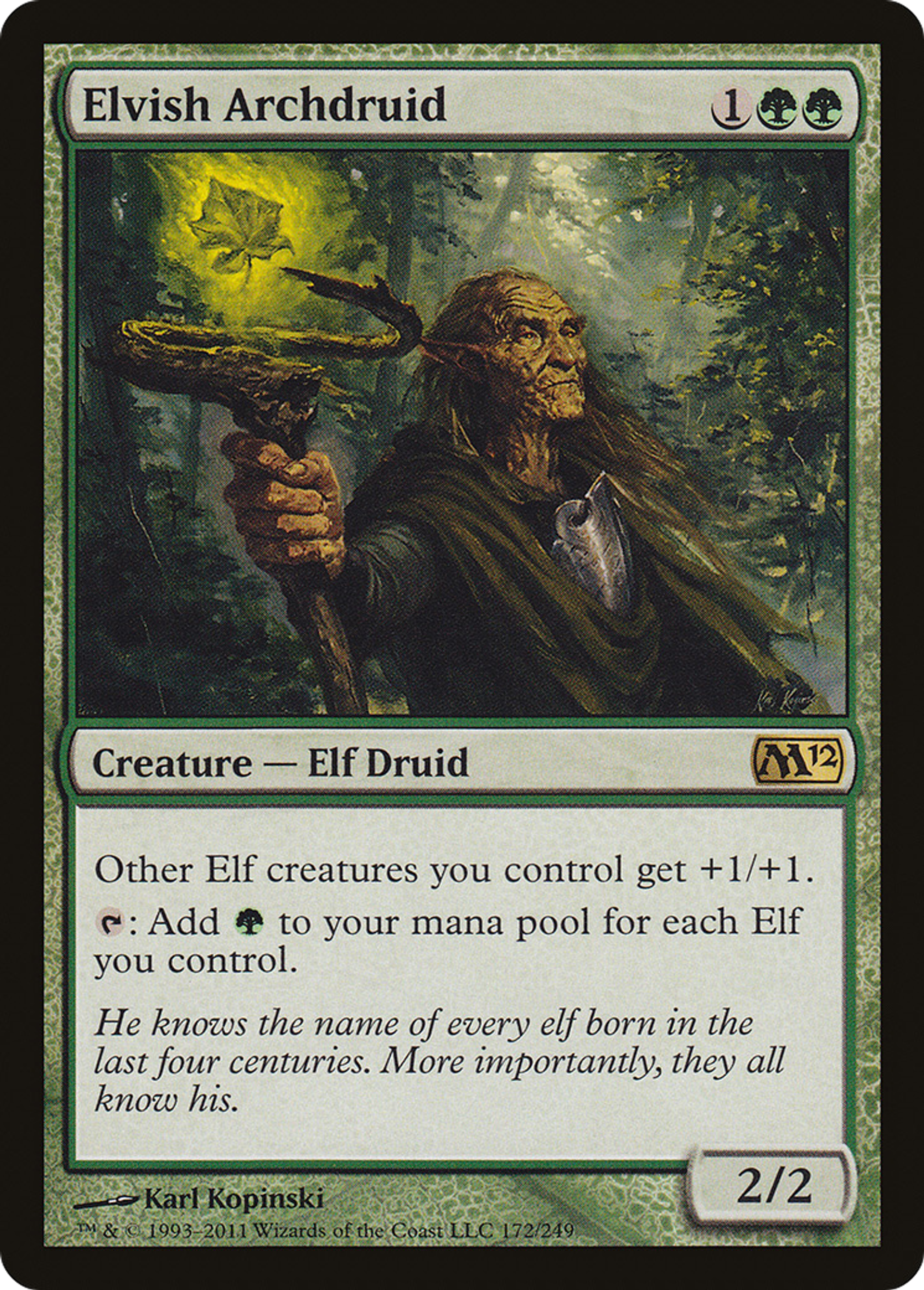 Elvish Archdruid — Magic 2012 — Magic: The Gathering