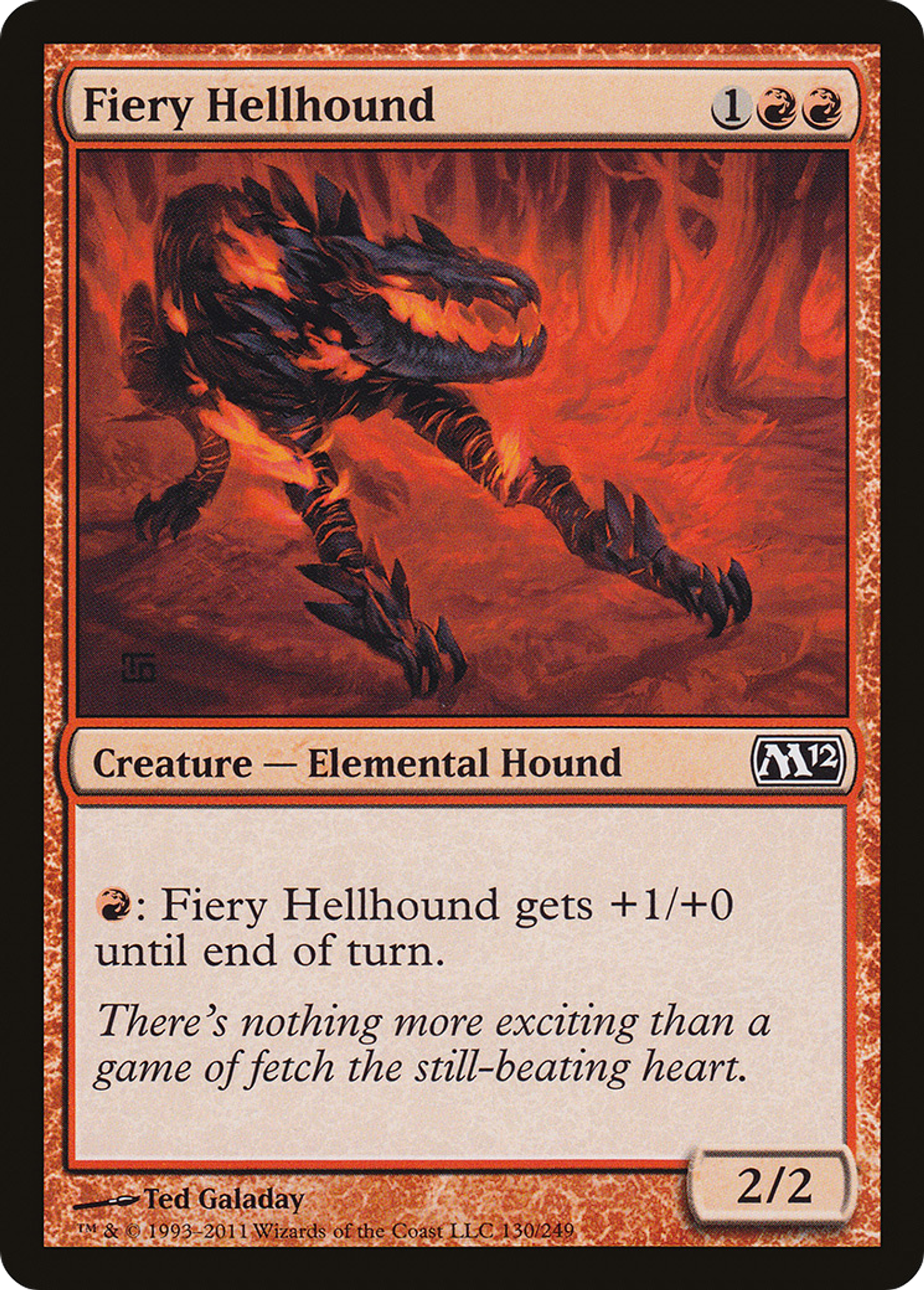 Fiery Hellhound — Magic 2012 — Magic: The Gathering