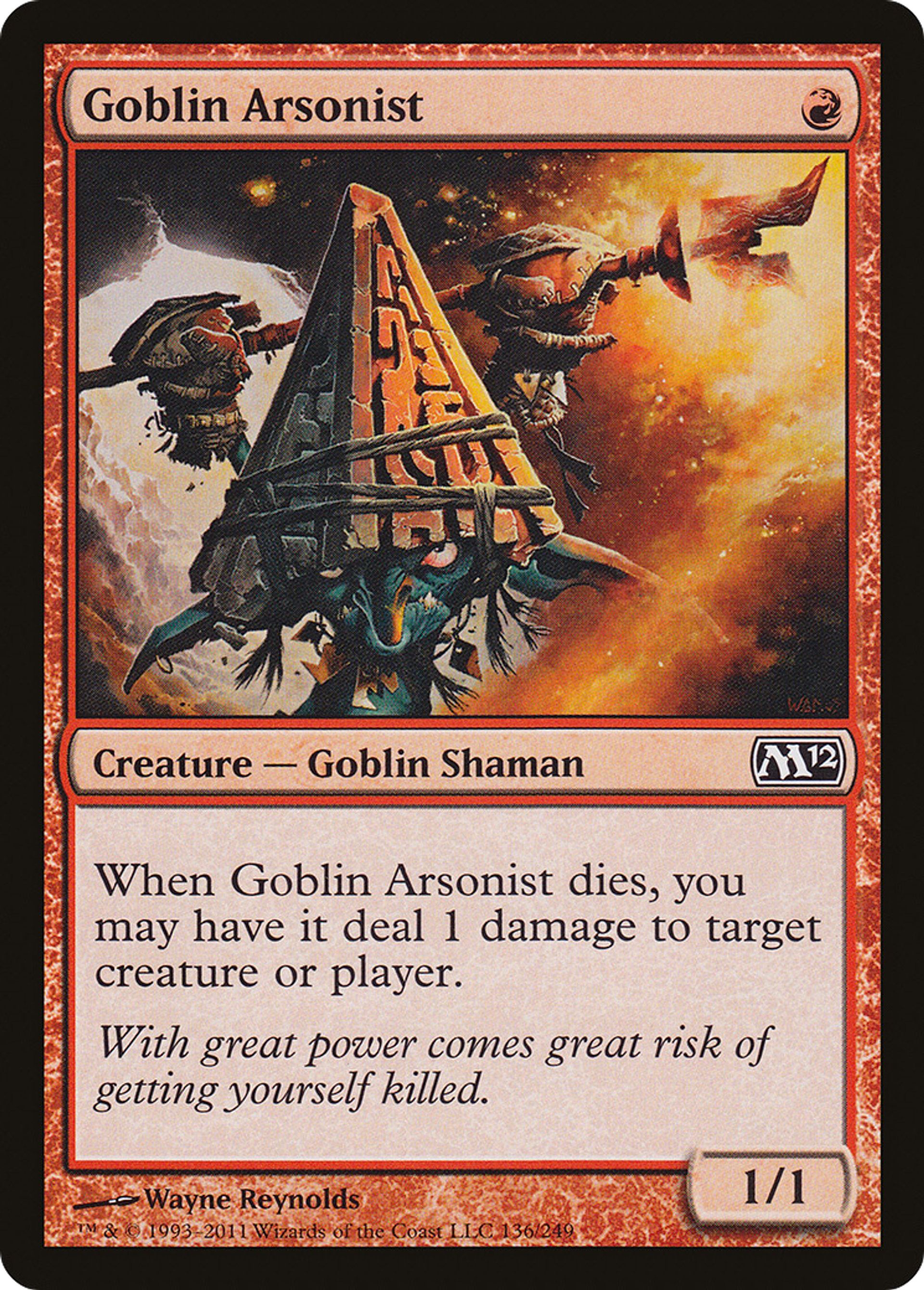 Goblin Arsonist — Magic 2012 — Magic: The Gathering