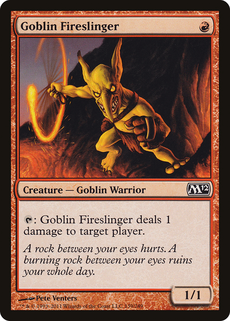 Goblin Fireslinger — Magic 2012 — Magic: The Gathering