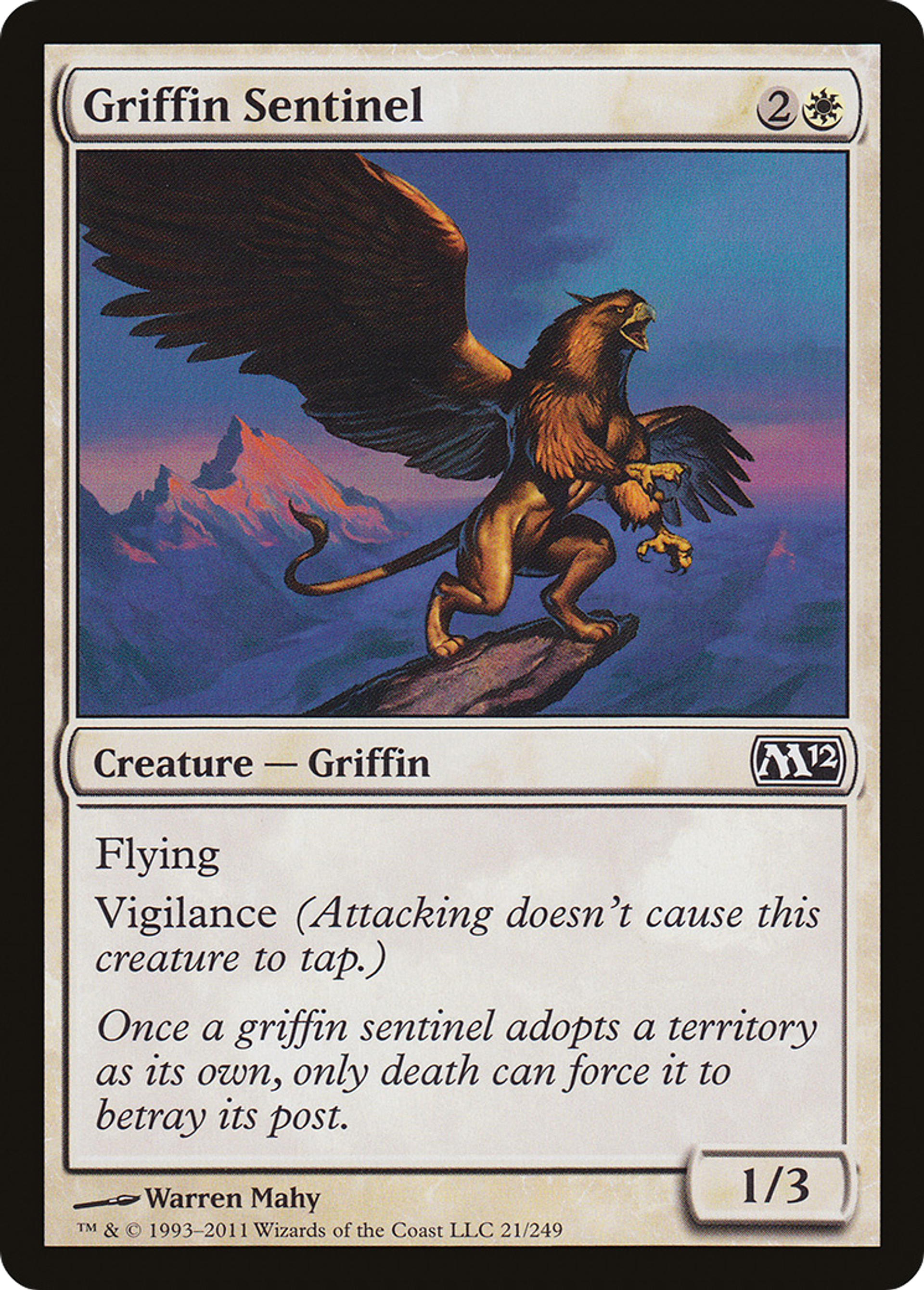 Sentinelle griffon — Magic 2012 — Magic: The Gathering