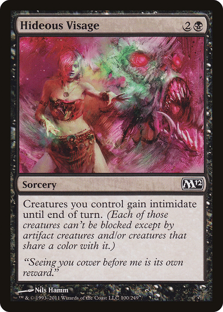 Hideous Visage — Magic 2012 — Magic: The Gathering