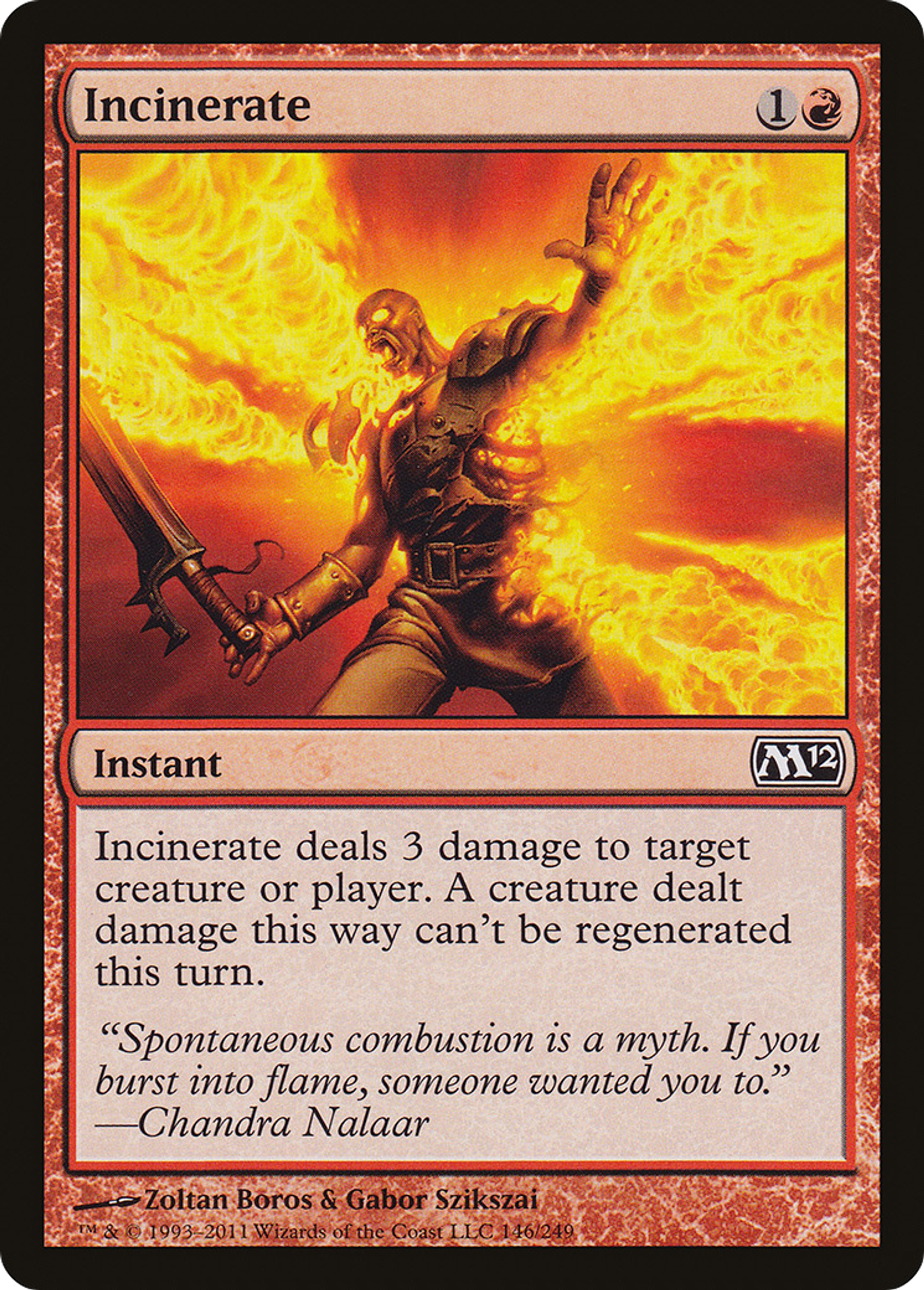 Incinération — Magic 2012 — Magic: The Gathering