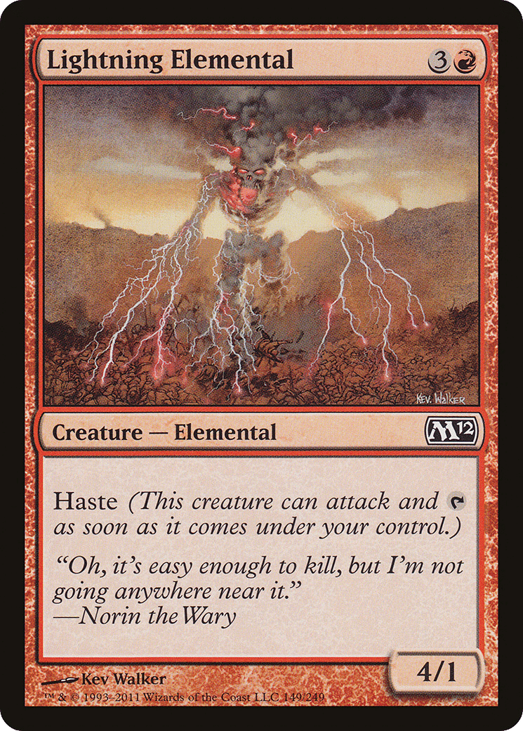 Lightning Elemental — Magic 2012 — Magic: The Gathering