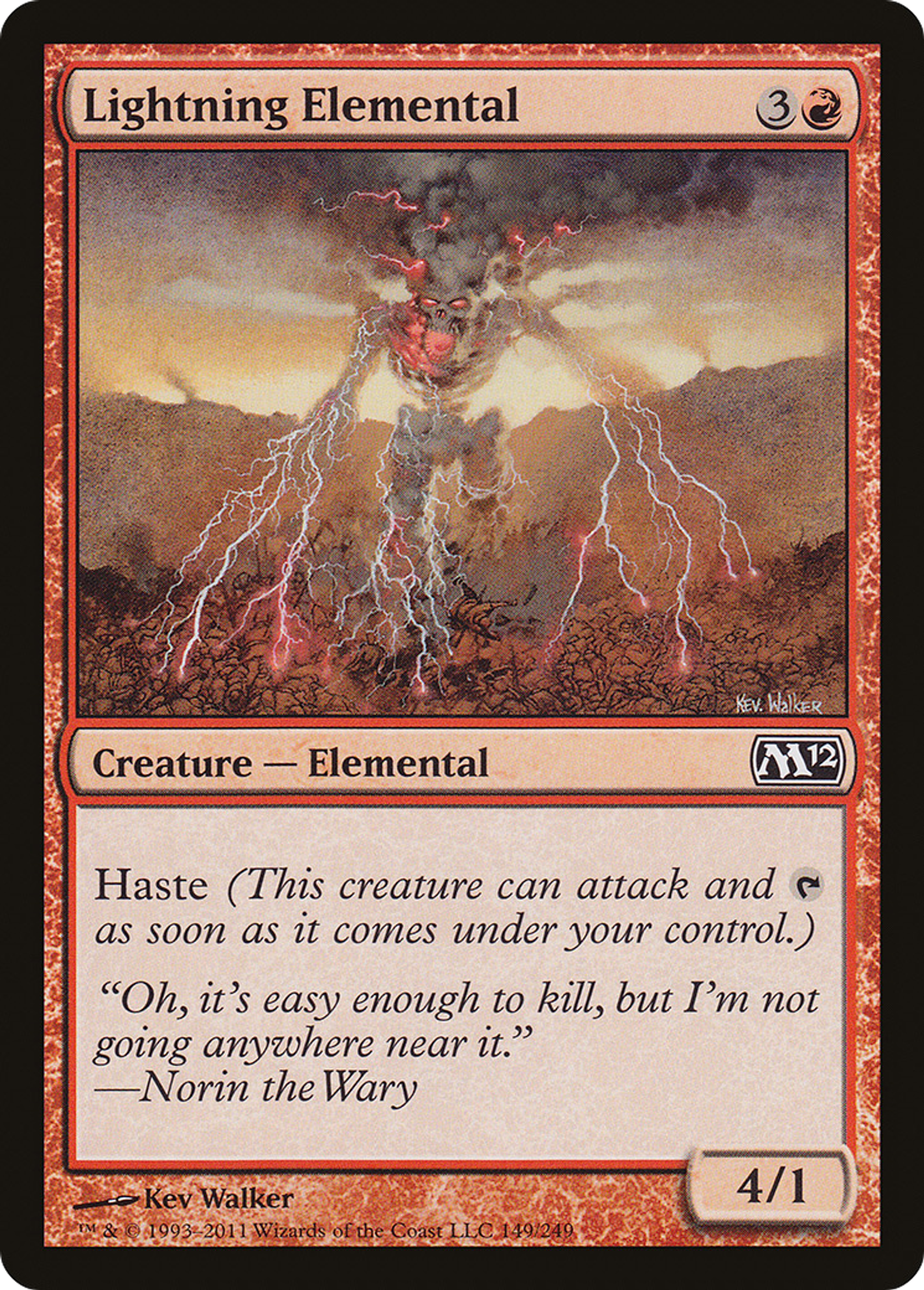 Lightning Elemental — Magic 2012 — Magic: The Gathering