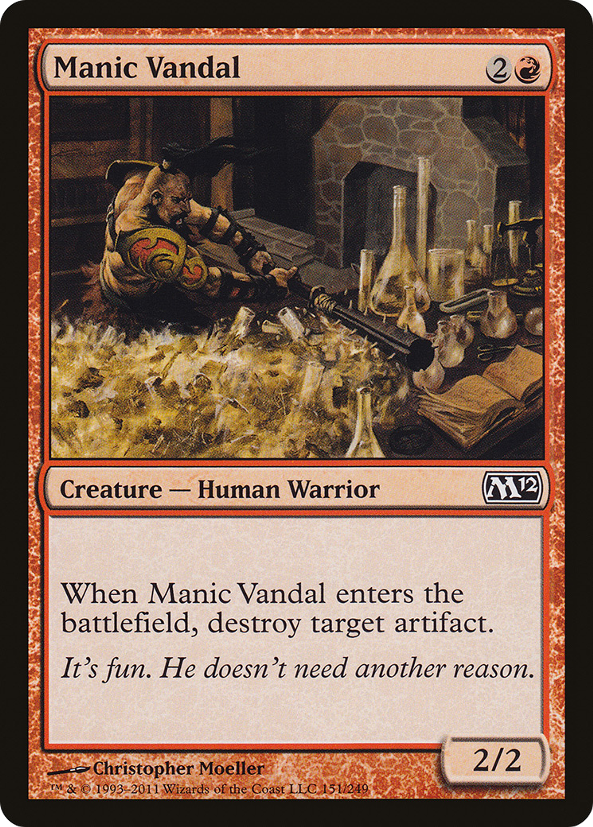 Manic Vandal — Magic 2012 — Magic: The Gathering