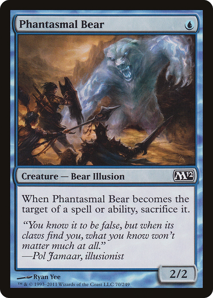 Phantasmal Bear — Magic 2012 — Magic: The Gathering