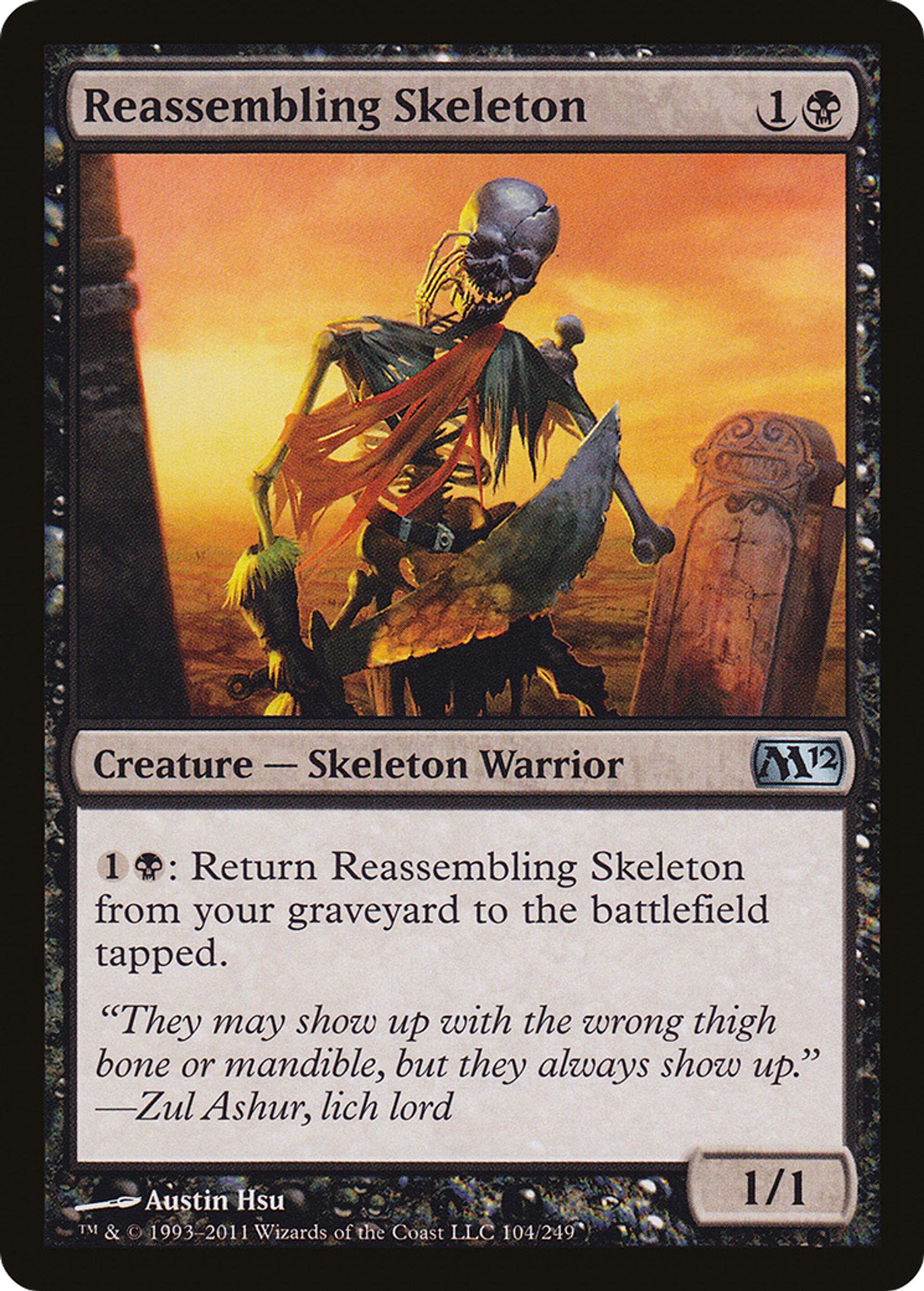 Squelette réassemblable — Magic 2012 — Magic: The Gathering