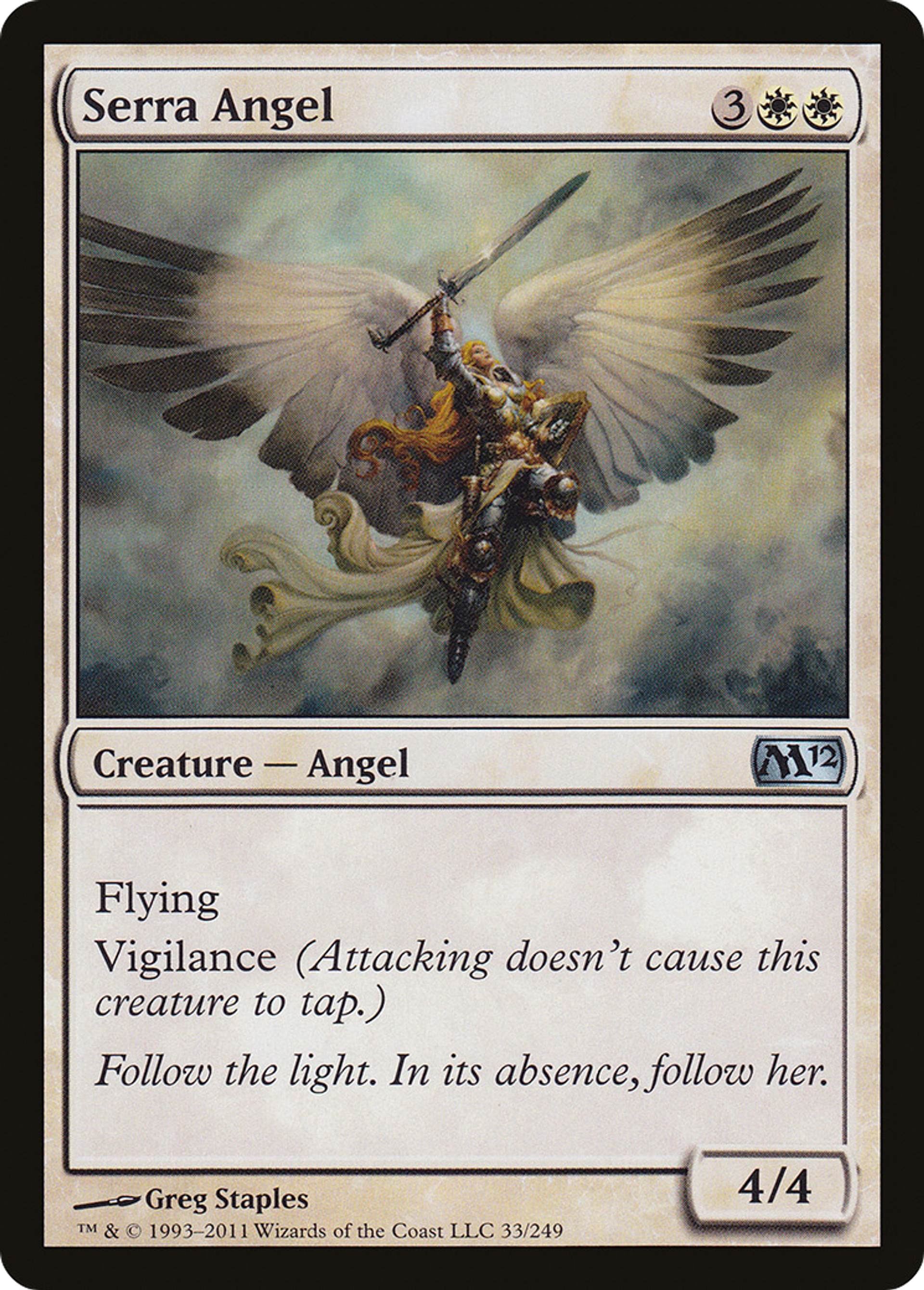 Serra Angel — Magic 2012 — Magic: The Gathering