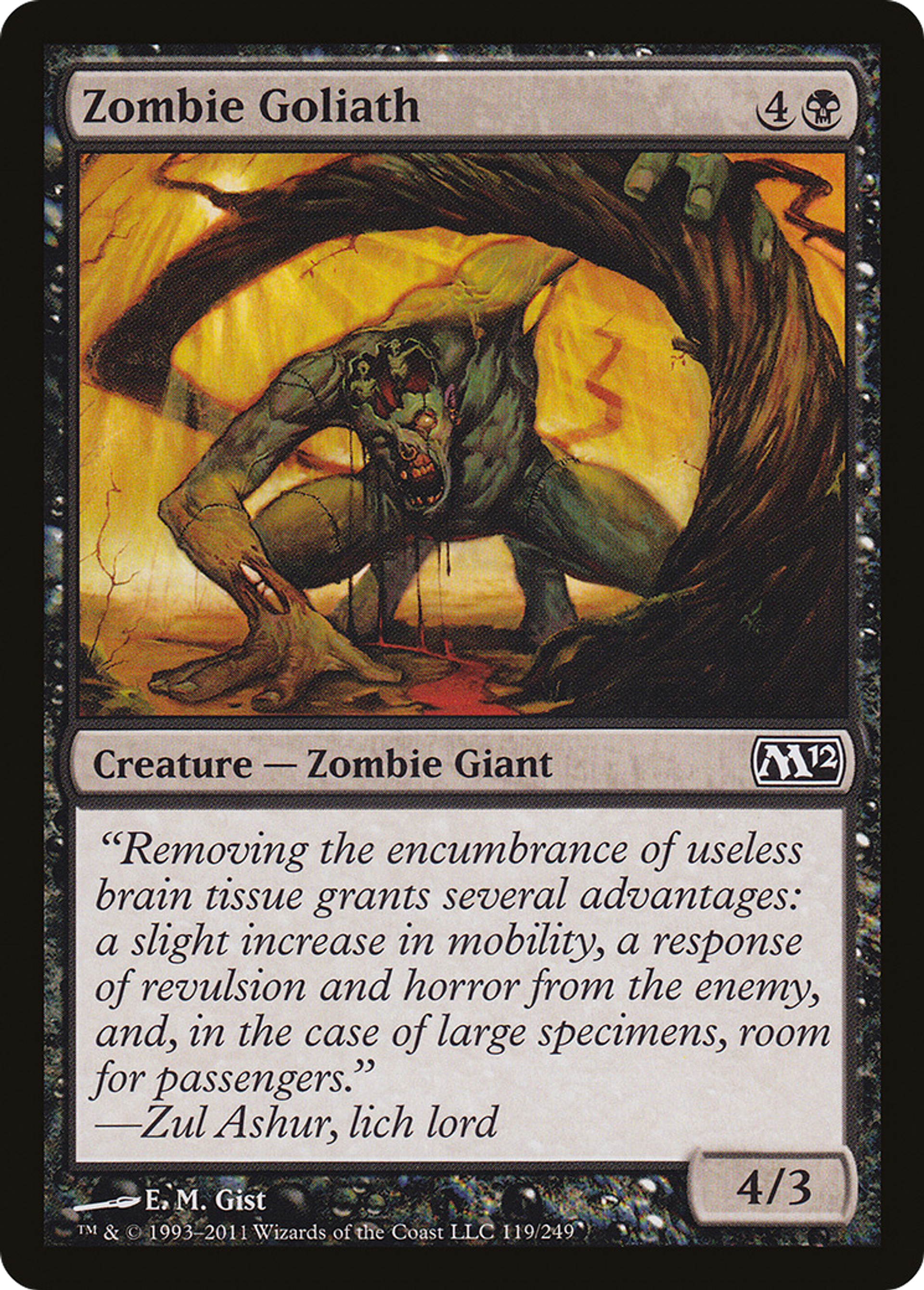 Goliath zombie — Magic 2012 — Magic: The Gathering